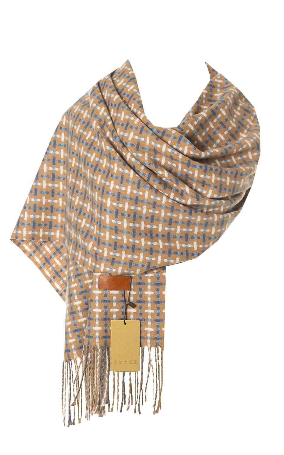World of Shawls WINTER WARMER Large Thick Criss Cross Stitch Design Fashion Scarf Blanket Wrap Unisex