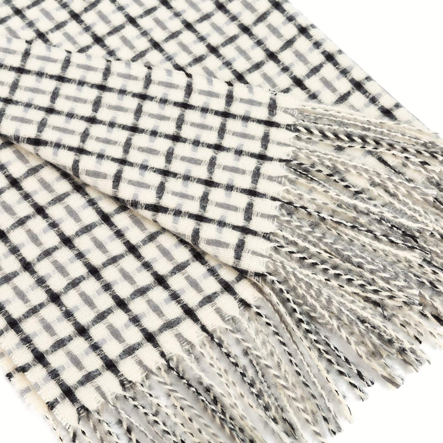 World of Shawls WINTER WARMER Large Thick Criss Cross Stitch Design Fashion Scarf Blanket Wrap Unisex