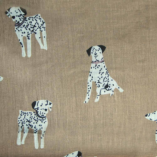 Dalmatians dogs printed design women scarves (Mocha)