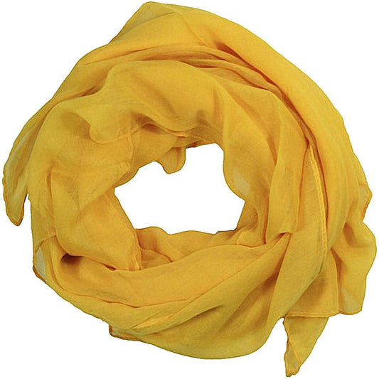 Women scarves plain lightweight all seasons shawl (Yellow)