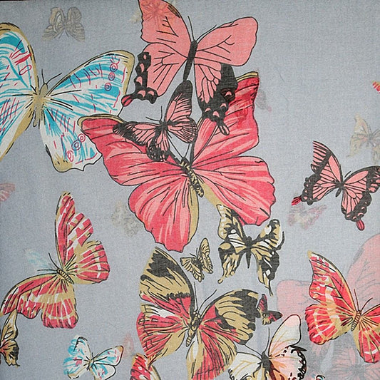 Butterfly Print Design Women's Scarves (Grey)
