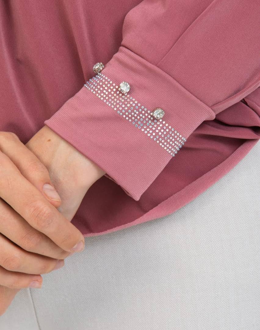 Ready Hijab Embellished with Exquisite Pearl Work on Neckline and Sleeves Premium Quality Hijab Jersey Scarf Gift for Ramadan Eid Hajj