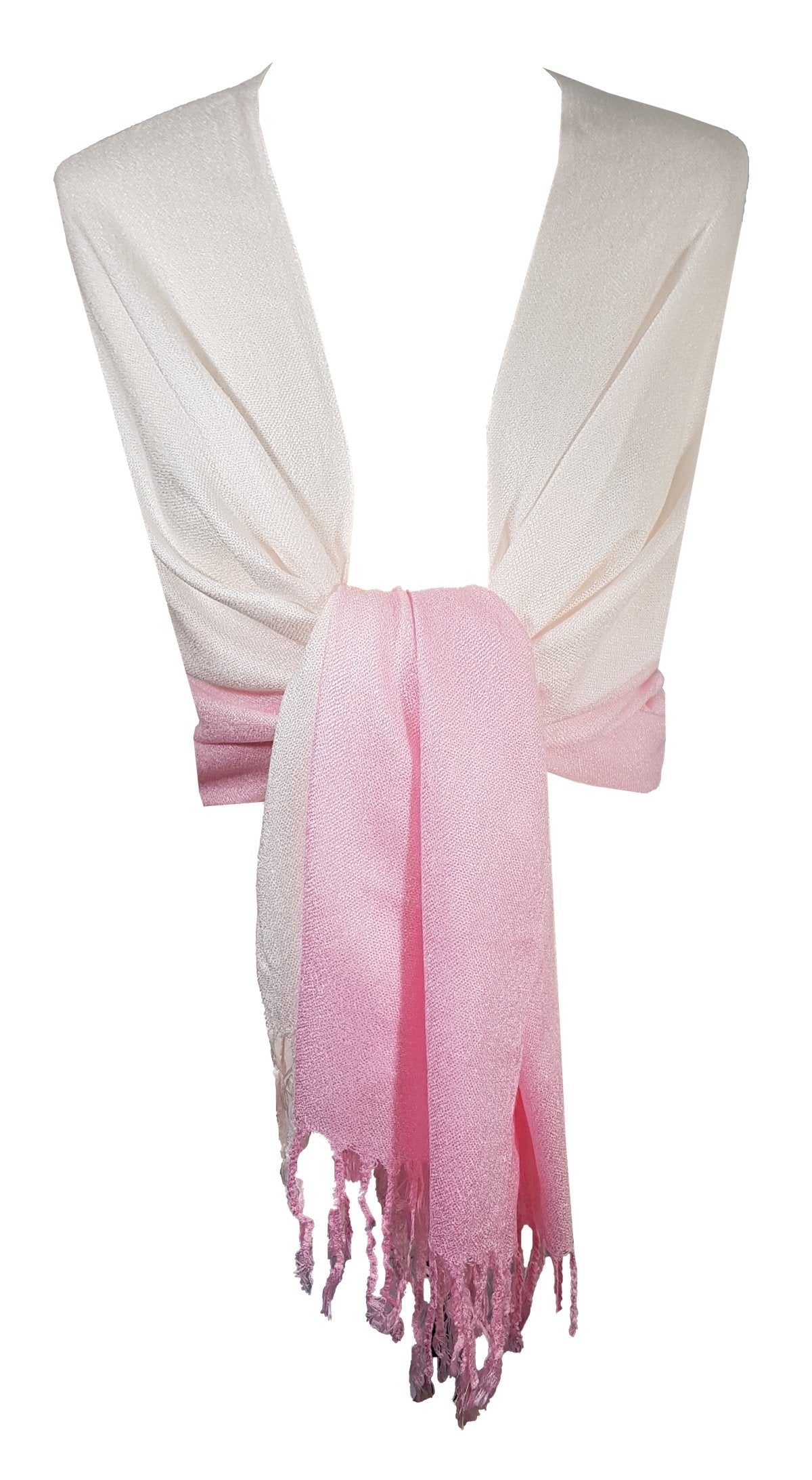 World of Shawls Soft Two Tone Ombre Fusion Pashmina Shawl Wrap Scarf