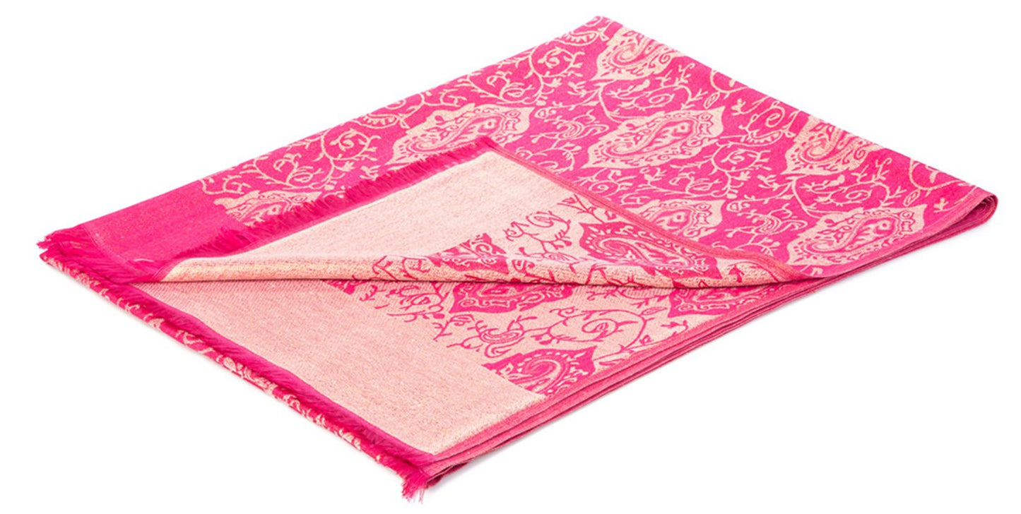 World of Shawls Pashmina Glitter Sparkle Paisley Design Shawl Scarf Wrap Stole Luxuriously Warm Soft