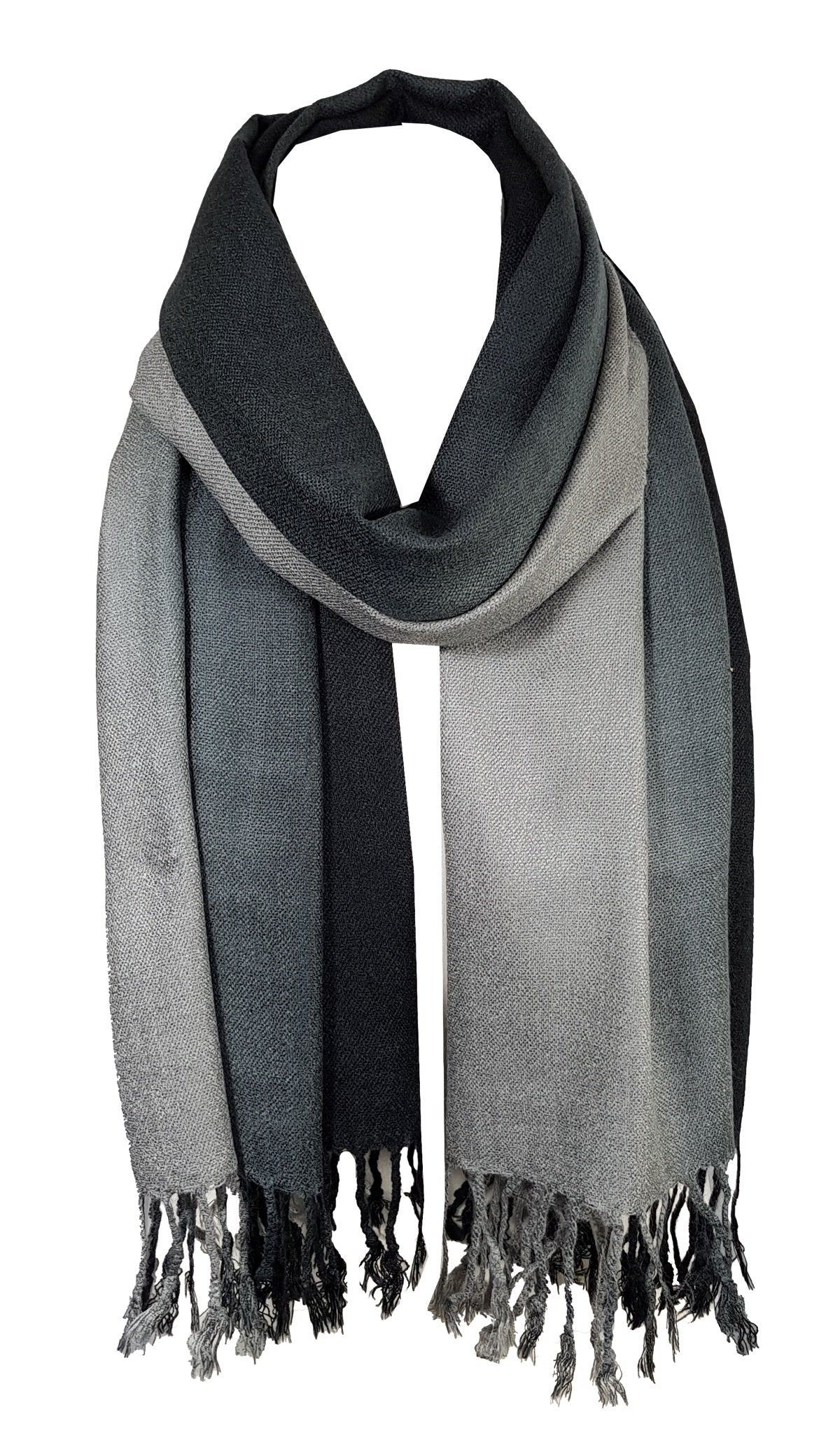 World of Shawls Soft Two Tone Ombre Fusion Pashmina Shawl Wrap Scarf