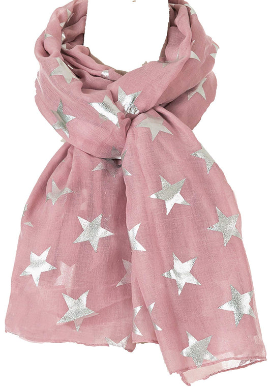 Glitter Star Print Scarf Wraps Shawl Soft Scarves
