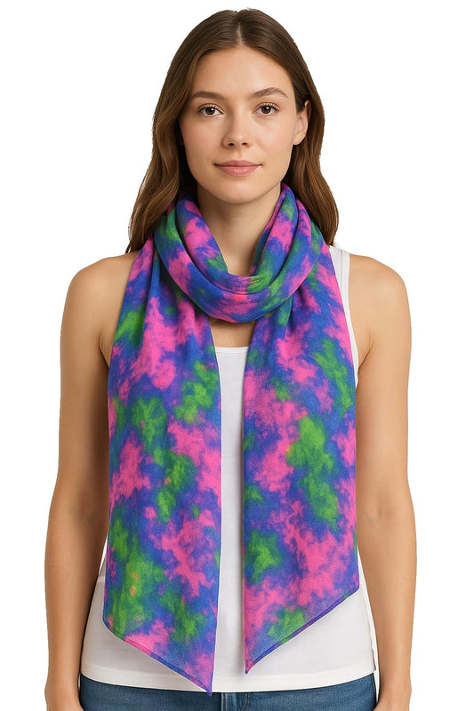 World of Shawls Women’s Large Multi-Use Sarong – Extra-Large Beach Wrap, Lightweight Scarf & Cover-Up | Soft Breathable Fabric | Vibrant Summer Print | 3-in-1 Versatile Style