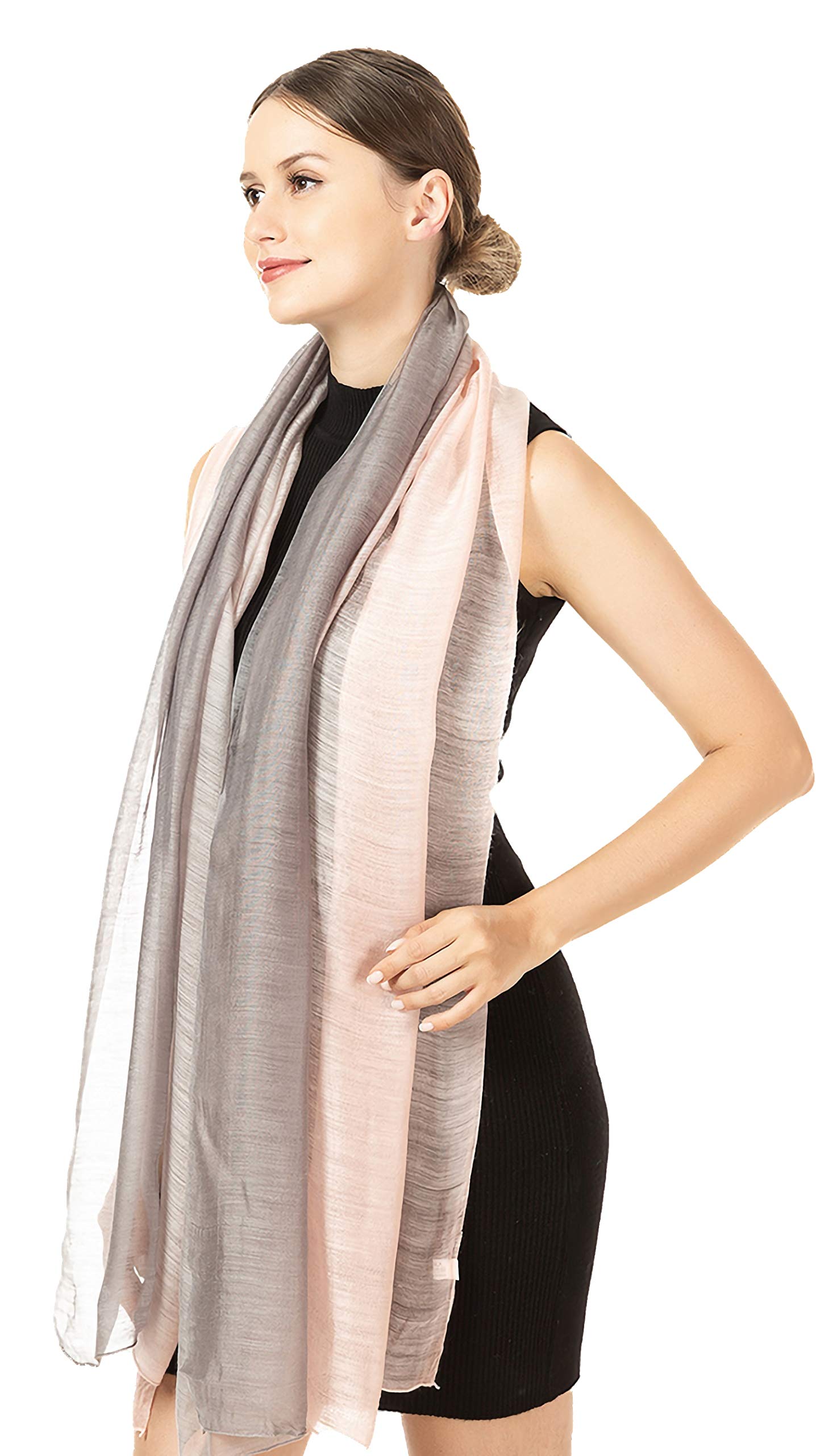 World of Shawls Ombre Silky Scarf Shawl Wrap Occasion Wedding Party Gift