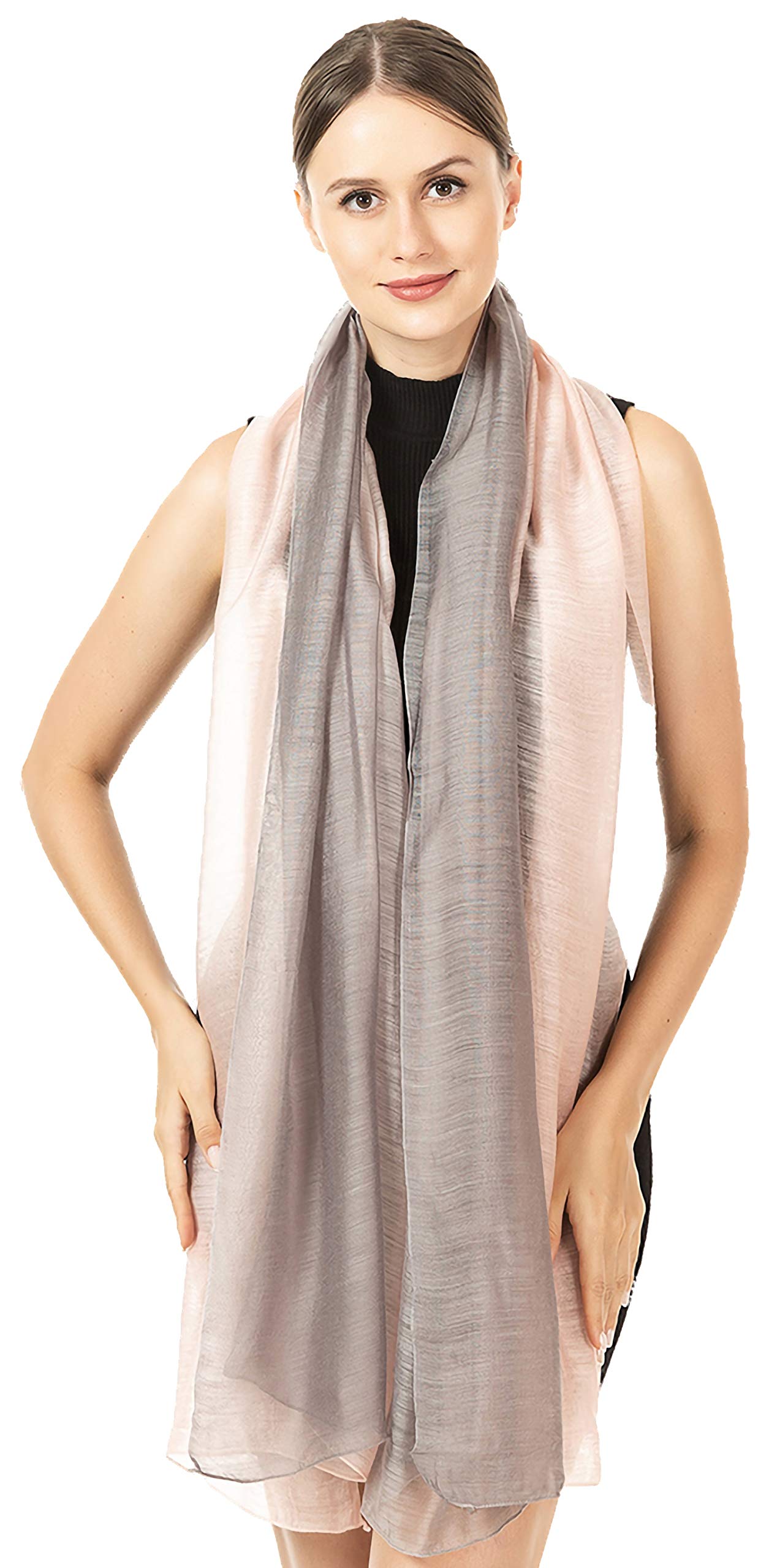 World of Shawls Ombre Silky Scarf Shawl Wrap Occasion Wedding Party Gift