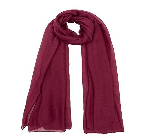 World of Shawls Big Size Maxi Plain Scarf Hijab Sarong Shawl Wrap Cape 100% Soft Viscose