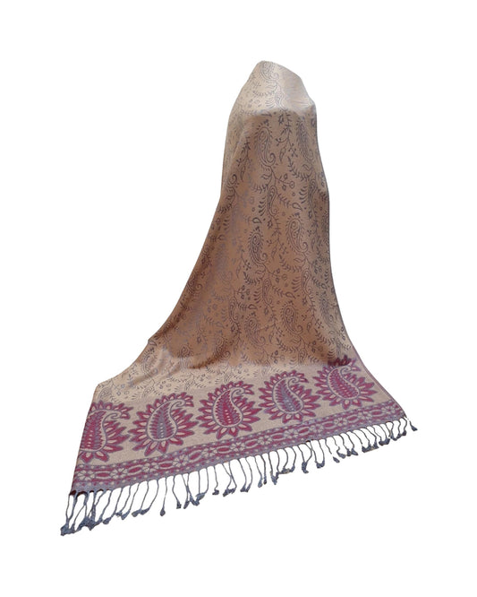World of Shawls Paisley Elegance Luxurious Pashmina Feel Shawl for Timeless Style & Cozy Warmth For Ladies