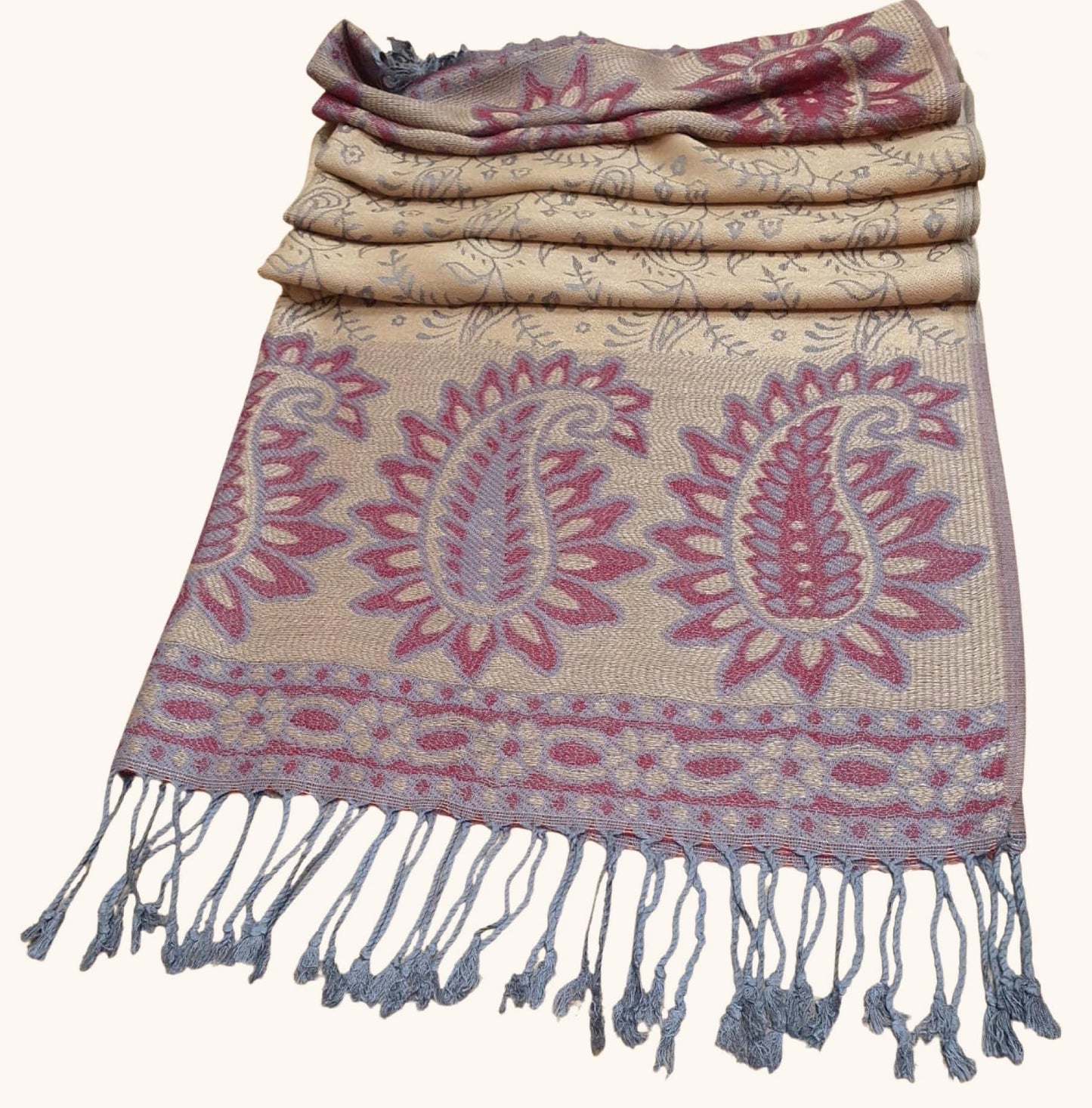 World of Shawls Paisley Elegance Luxurious Pashmina Feel Shawl for Timeless Style & Cozy Warmth For Ladies