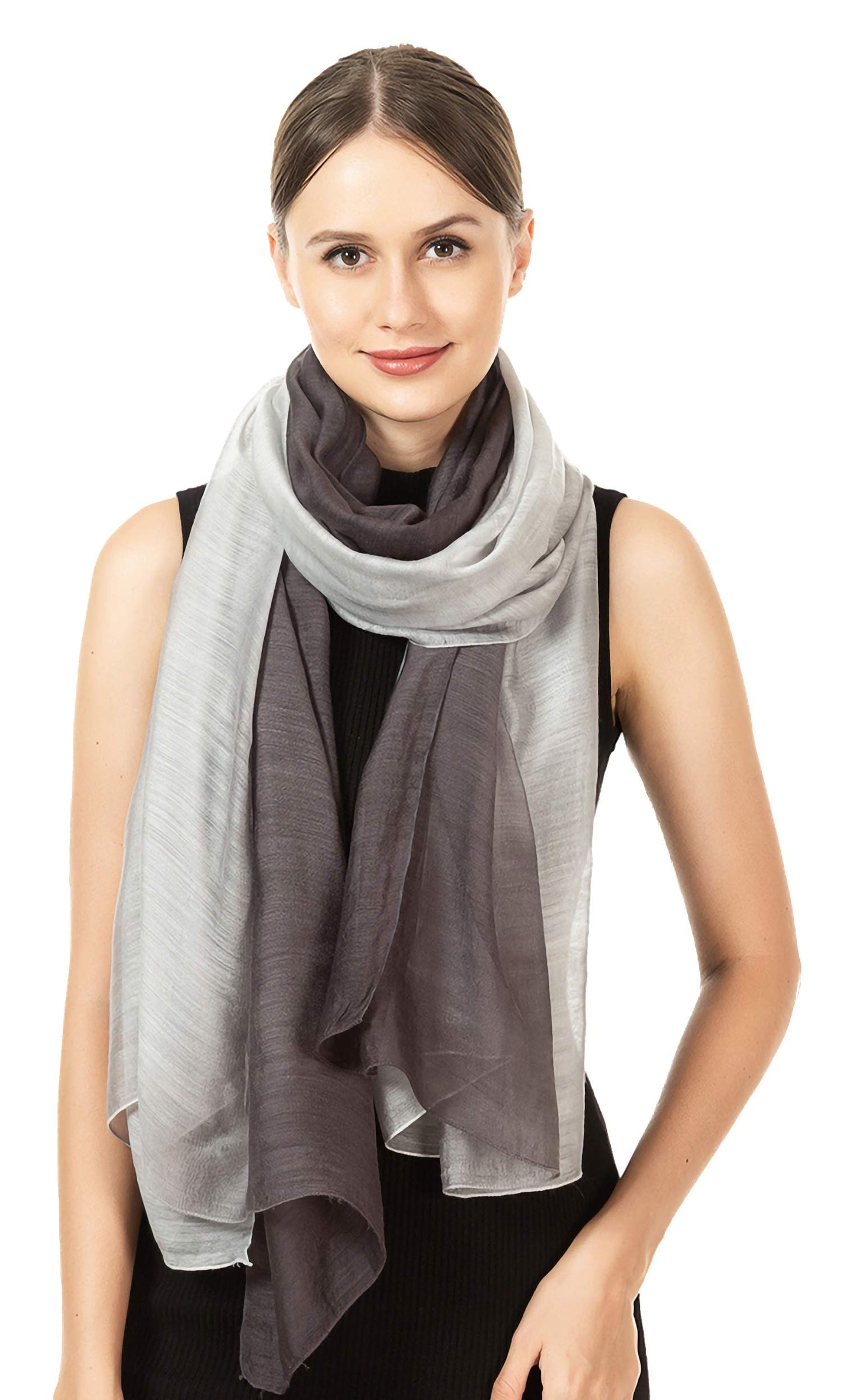 World of Shawls Ombre Silky Scarf Shawl Wrap Occasion Wedding Party Gift