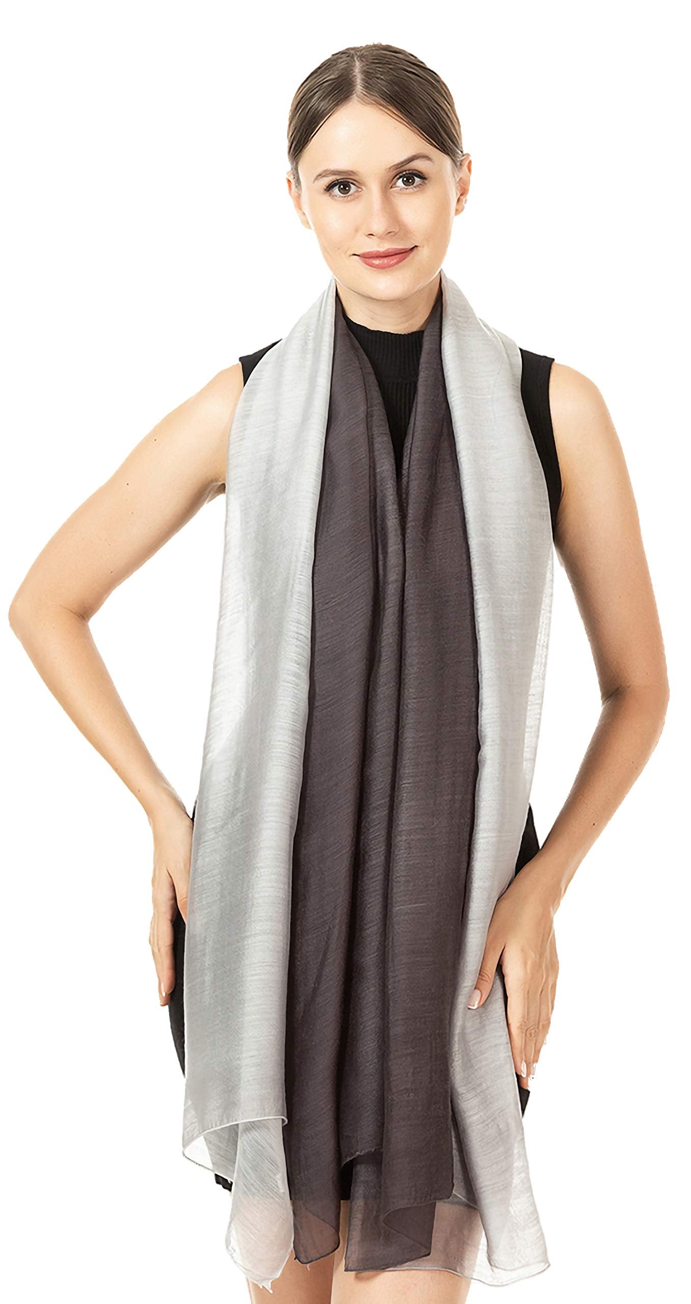 World of Shawls Ombre Silky Scarf Shawl Wrap Occasion Wedding Party Gift