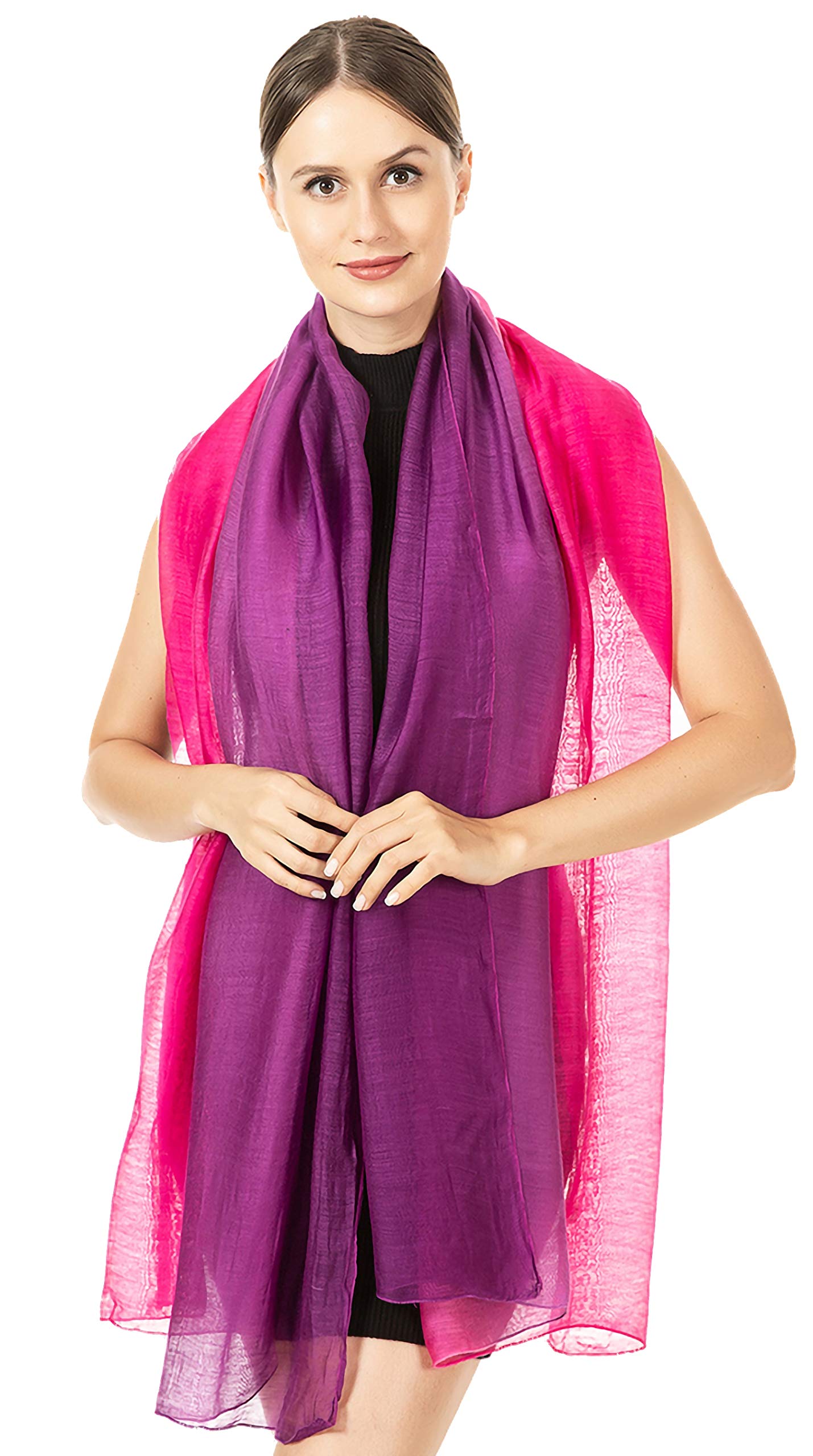 World of Shawls Ombre Silky Scarf Shawl Wrap Occasion Wedding Party Gift