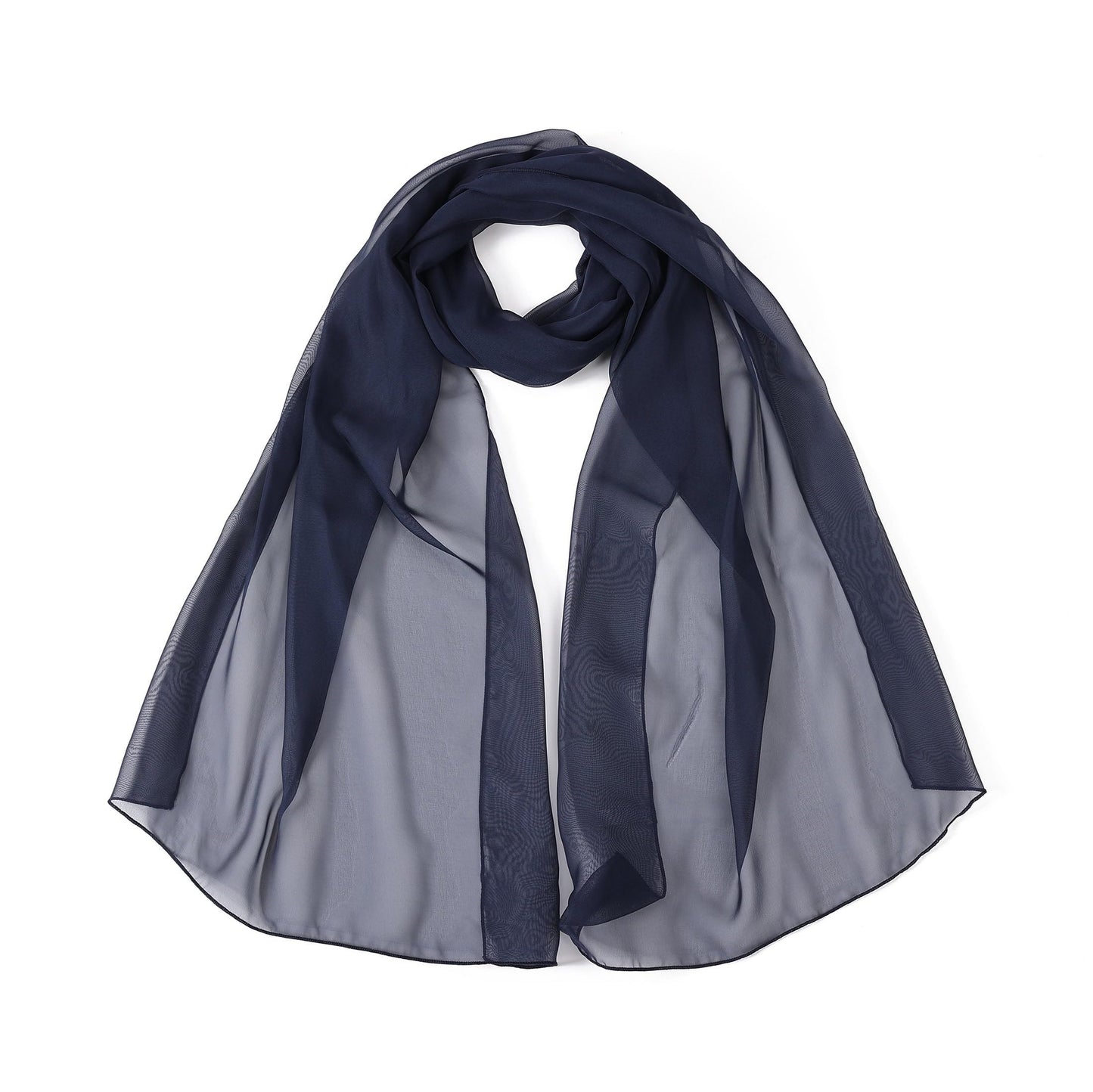 World of Shawls Elegant Sheer Chiffon Scarf Wrap Soft Plain Neck Wrap Idea for Weddings & Evening Dresses 45x160cm