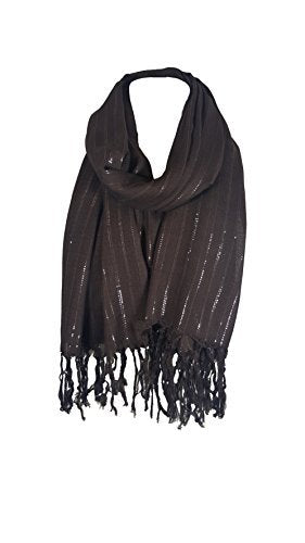 World of Shawls Glitter Stripe** Pashmina Scarf Shawl Stole Wrap Party Gift