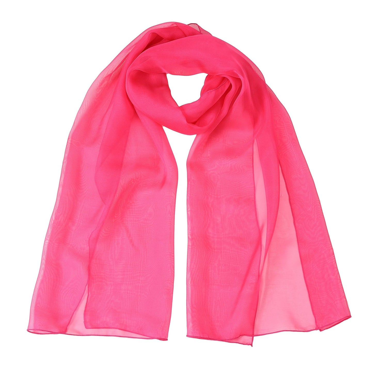 World of Shawls Elegant Sheer Chiffon Scarf Wrap Soft Plain Neck Wrap Idea for Weddings & Evening Dresses 45x160cm