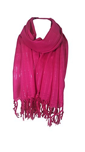 World of Shawls Glitter Stripe** Pashmina Scarf Shawl Stole Wrap Party Gift