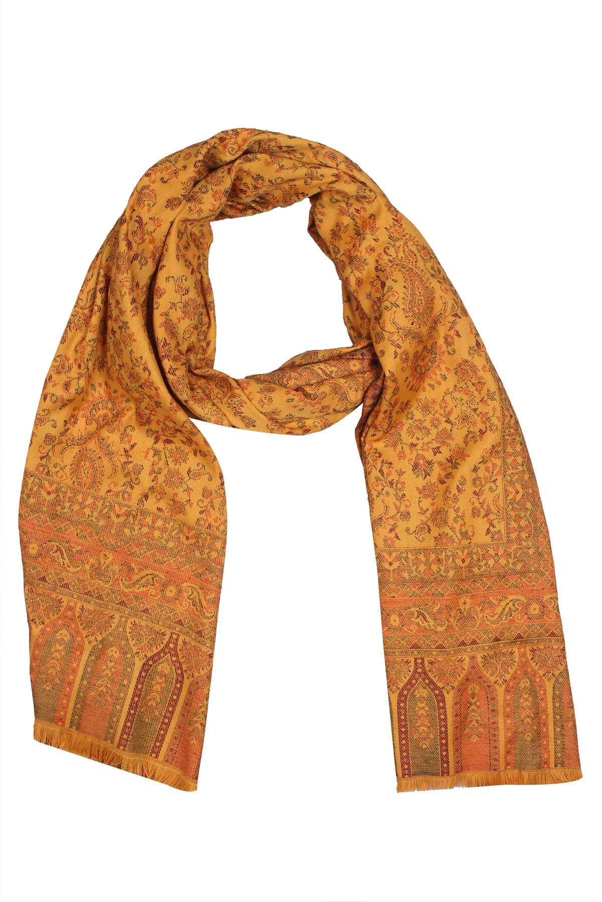 World of Shawls Extra Large 40x80 Inch Kashmiri Style Shawl for Women – Soft Stole with Paisley & Floral Design | Oversized Winter Wrap, Elegant Party Wear Scarf & Everyday