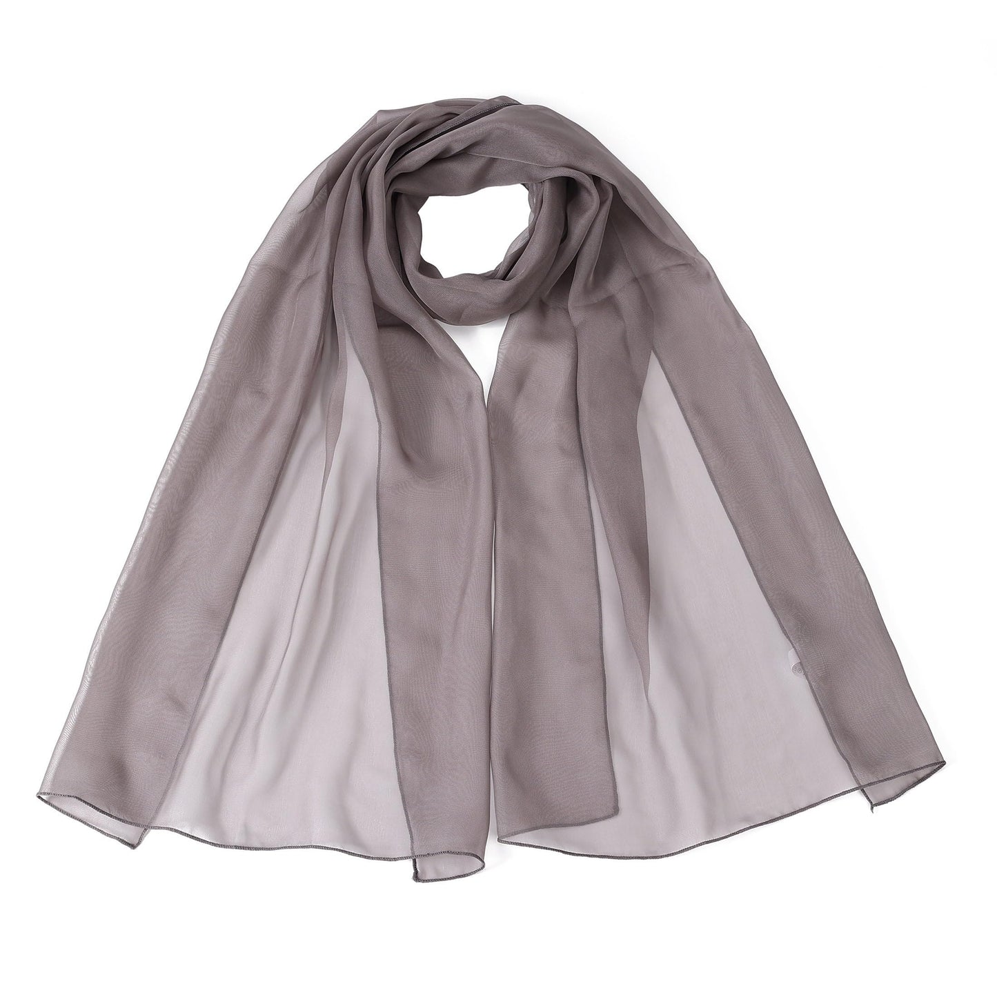 World of Shawls Elegant Sheer Chiffon Scarf Wrap Soft Plain Neck Wrap Idea for Weddings & Evening Dresses 45x160cm
