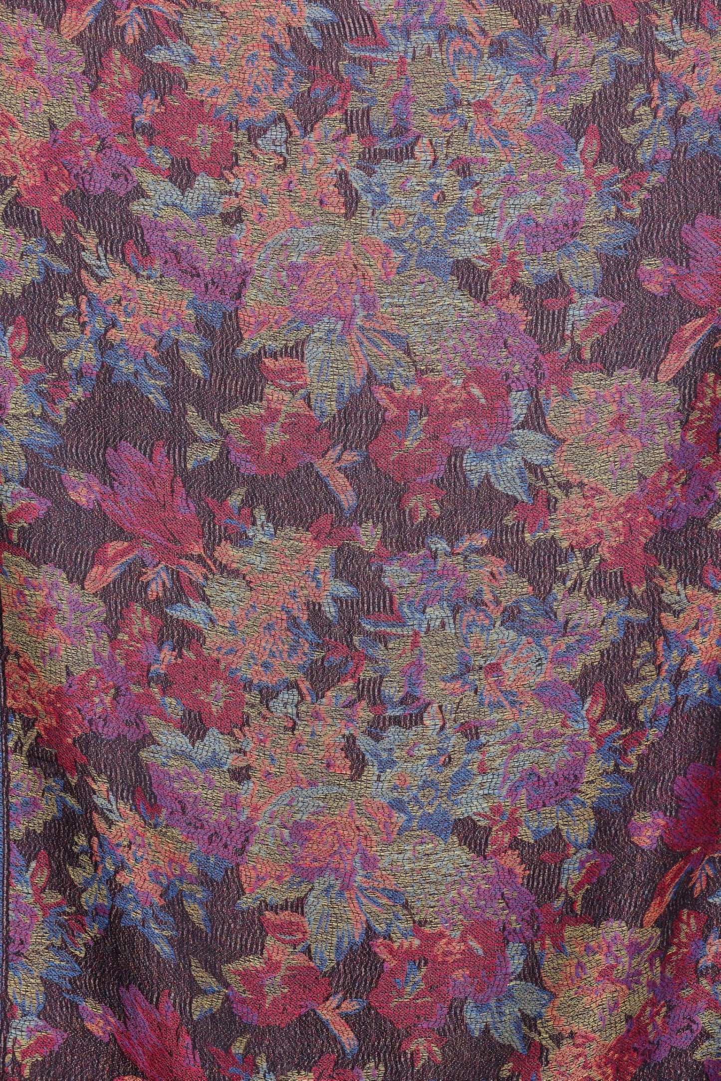 World of Shawls Mosaic-inspired Designs Elegant Floral Silk Feel Shawl with Tassels, Lightweight Wrap for All Seasons