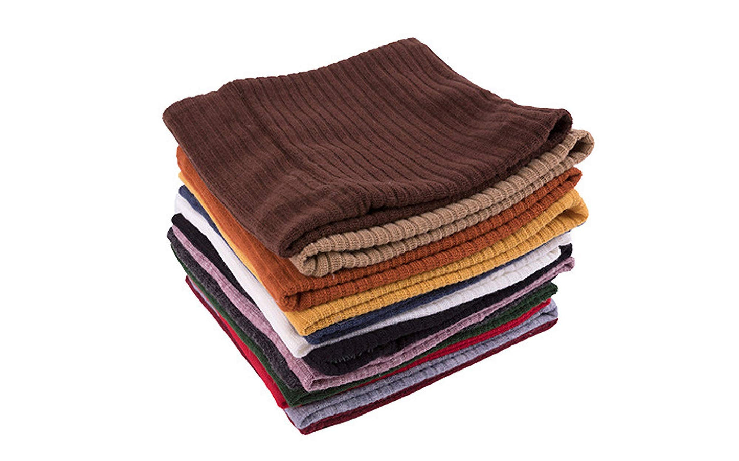 World of Shawls Winter Neck Warmer Fleece Lined Infinity Scarf Thick Thermal Windproof Unisex Men Women Warm Soft and Comfortable Double-Layer