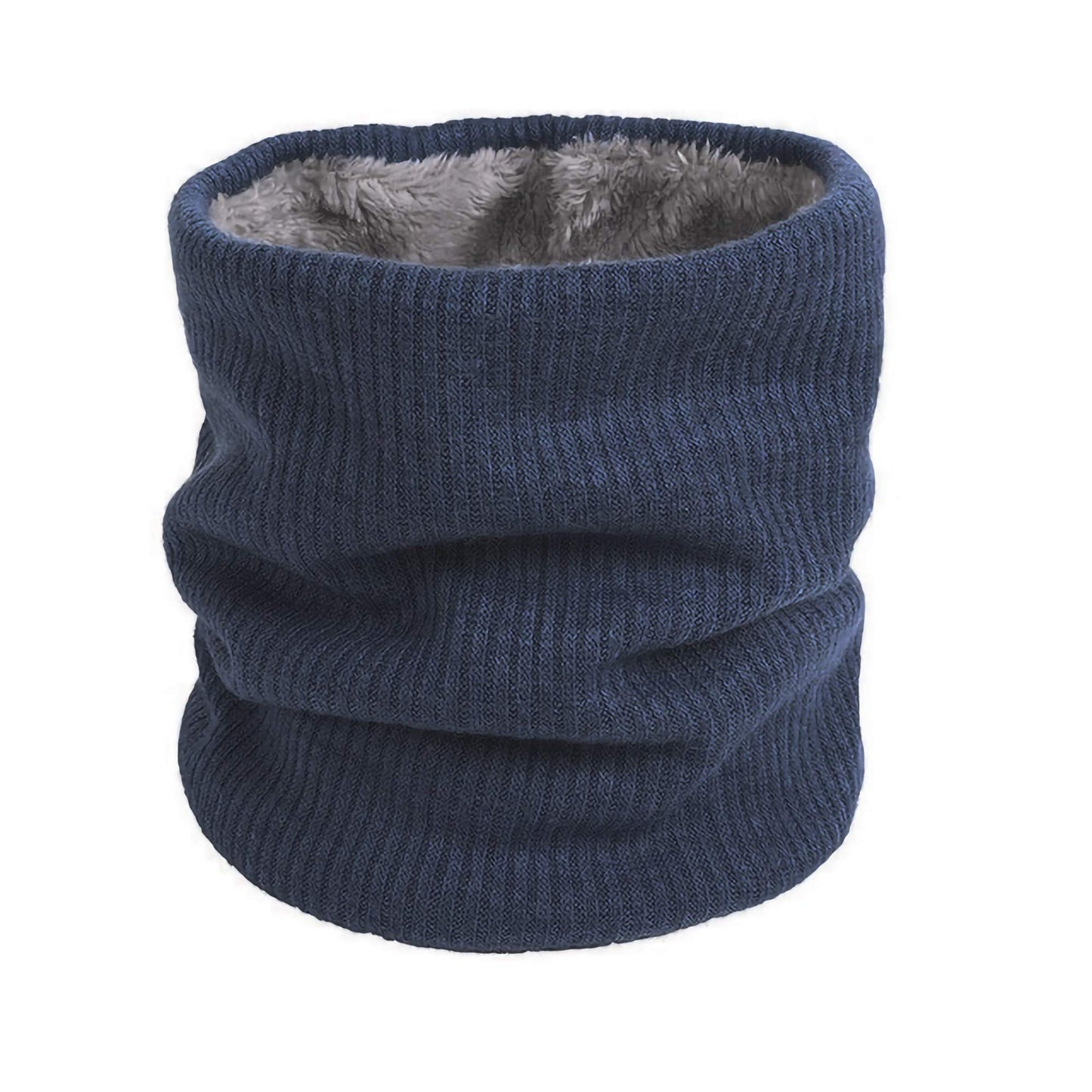 World of Shawls Winter Neck Warmer Fleece Lined Infinity Scarf Thick Thermal Windproof Unisex Men Women Warm Soft and Comfortable Double-Layer