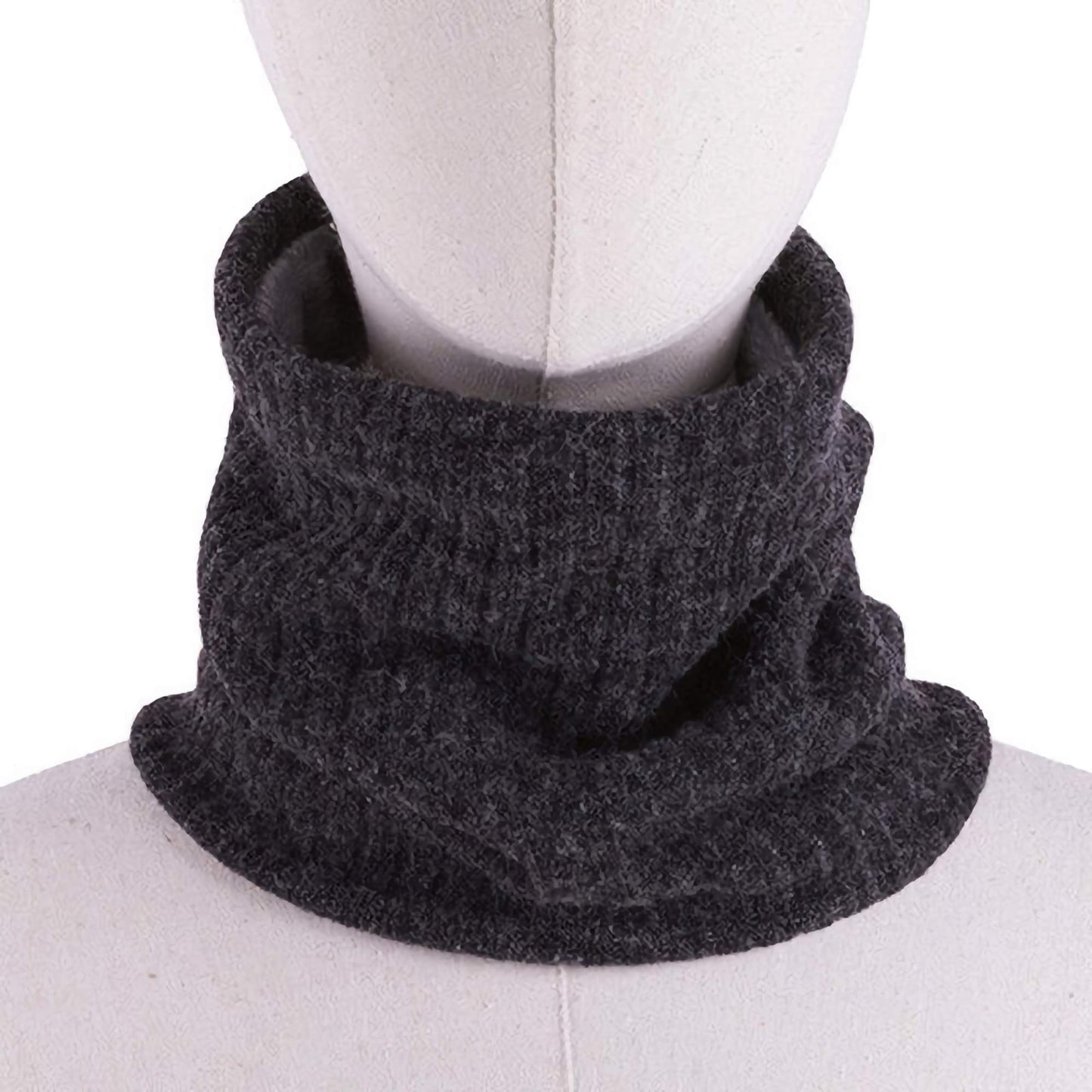 World of Shawls Winter Neck Warmer Fleece Lined Infinity Scarf Thick Thermal Windproof Unisex Men Women Warm Soft and Comfortable Double-Layer