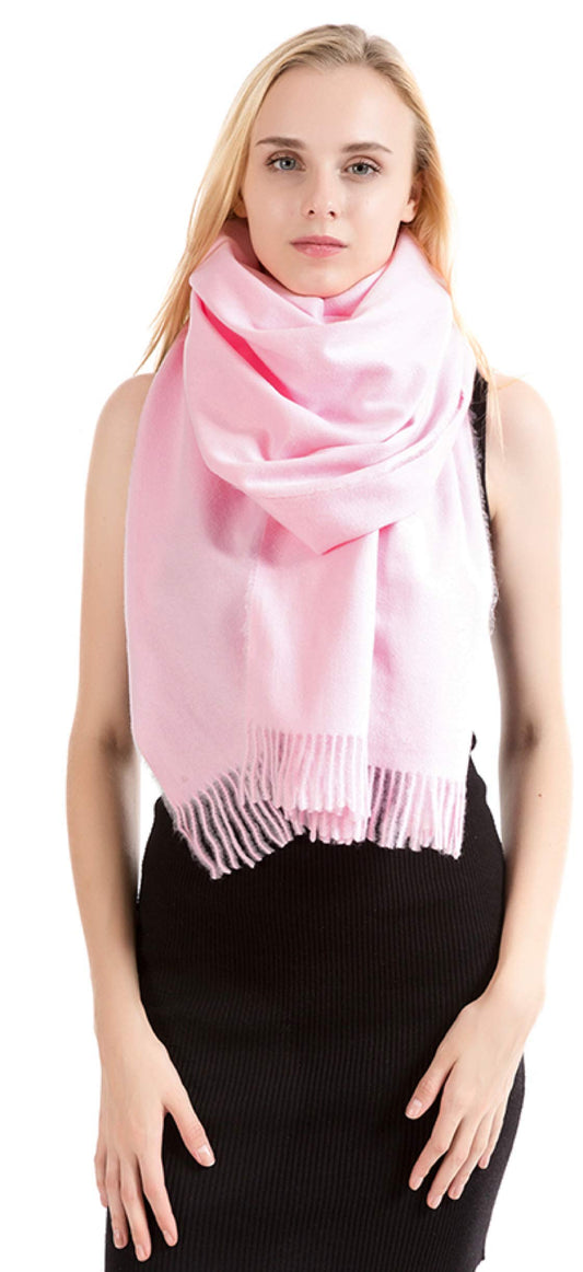 World of Shawls Exclusive Winter Shawl Scarf Wrap 100% Virgin Wool Cashmere Feel for Women Men Unisex 18 Colours NEW