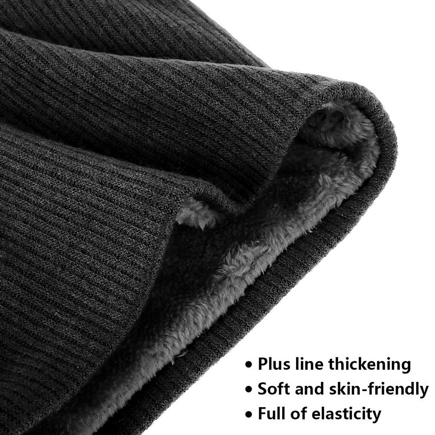 World of Shawls Winter Neck Warmer Fleece Lined Infinity Scarf Thick Thermal Windproof Unisex Men Women Warm Soft and Comfortable Double-Layer