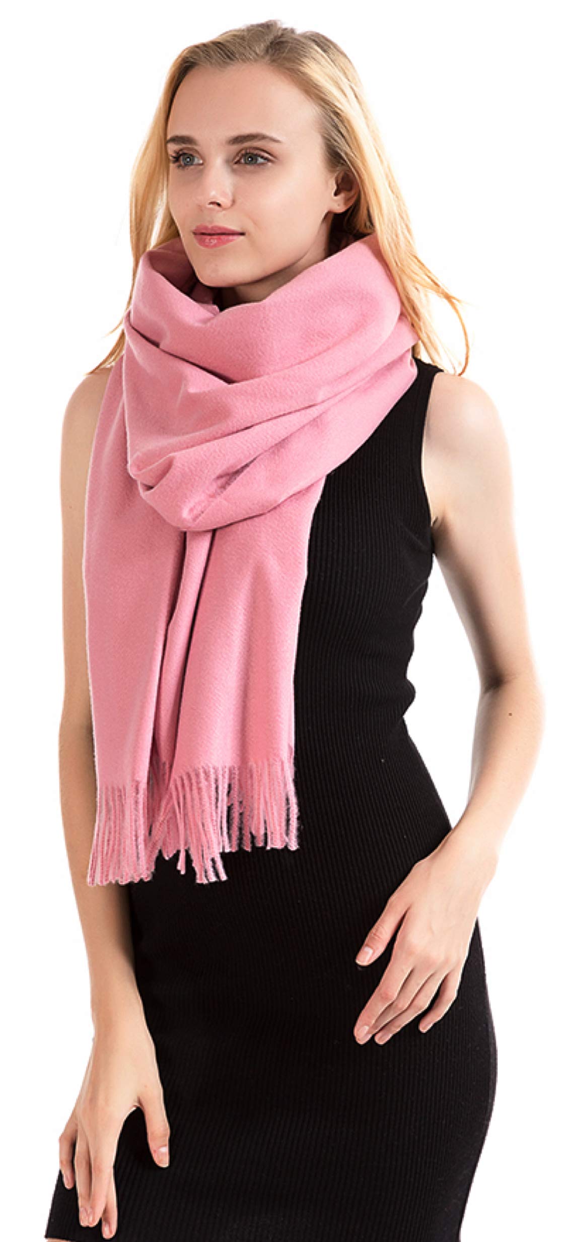 World of Shawls Exclusive Winter Shawl Scarf Wrap 100% Virgin Wool Cashmere Feel for Women Men Unisex 18 Colours NEW