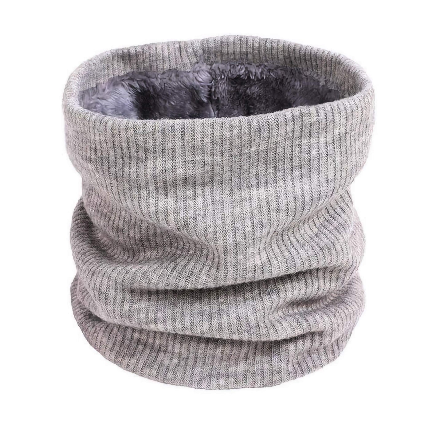World of Shawls Winter Neck Warmer Fleece Lined Infinity Scarf Thick Thermal Windproof Unisex Men Women Warm Soft and Comfortable Double-Layer