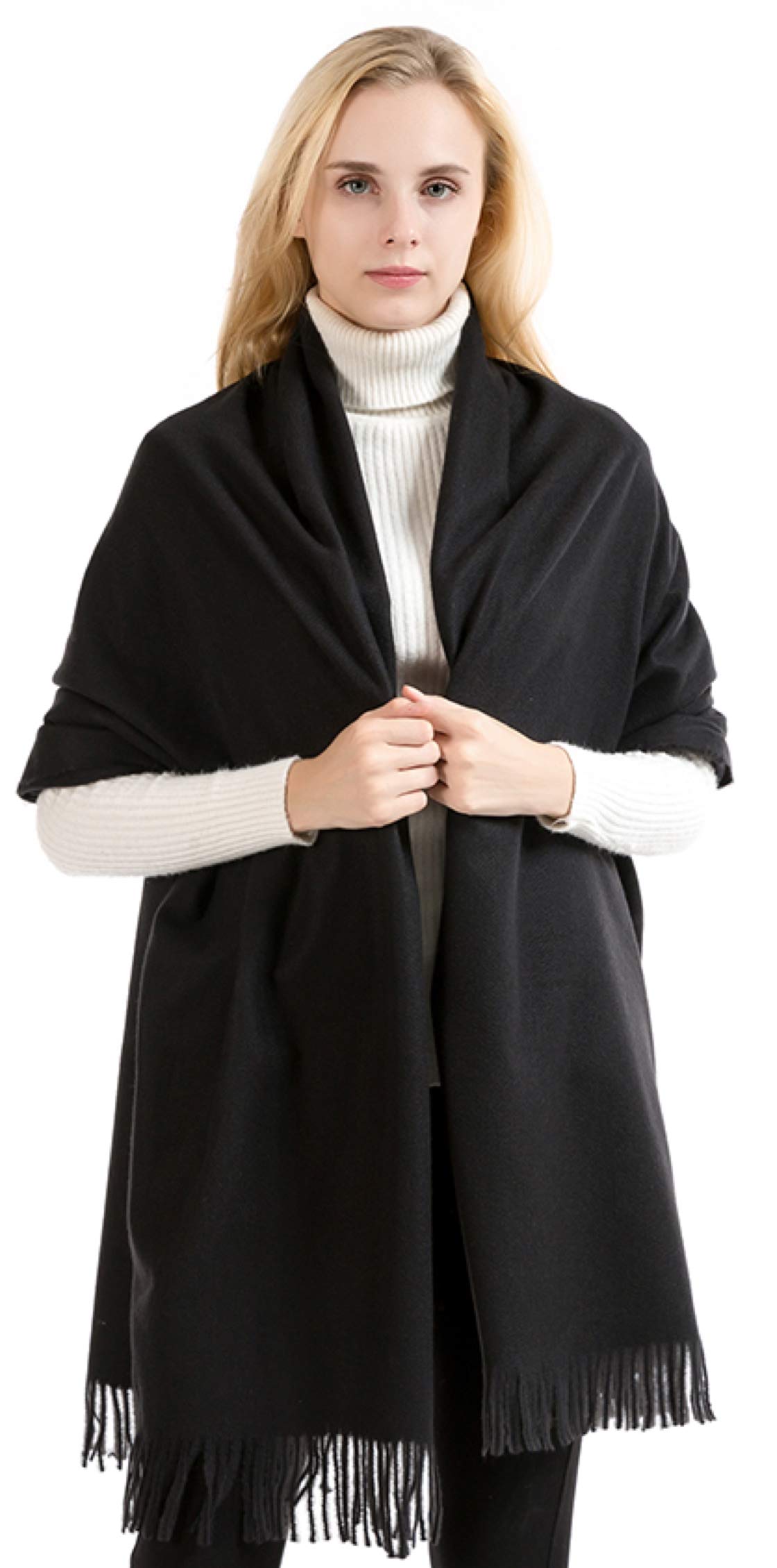 World of Shawls Exclusive Winter Shawl Scarf Wrap 100% Virgin Wool Cashmere Feel for Women Men Unisex 18 Colours NEW