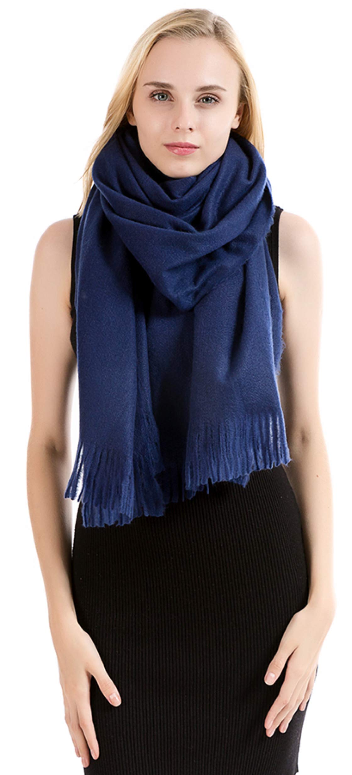 World of Shawls Exclusive Winter Shawl Scarf Wrap 100% Virgin Wool Cashmere Feel for Women Men Unisex 18 Colours NEW