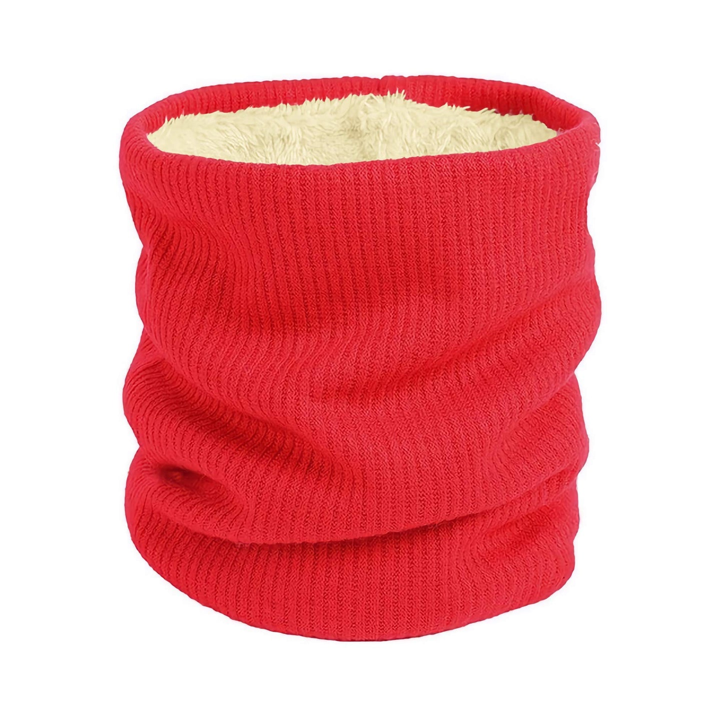 World of Shawls Winter Neck Warmer Fleece Lined Infinity Scarf Thick Thermal Windproof Unisex Men Women Warm Soft and Comfortable Double-Layer