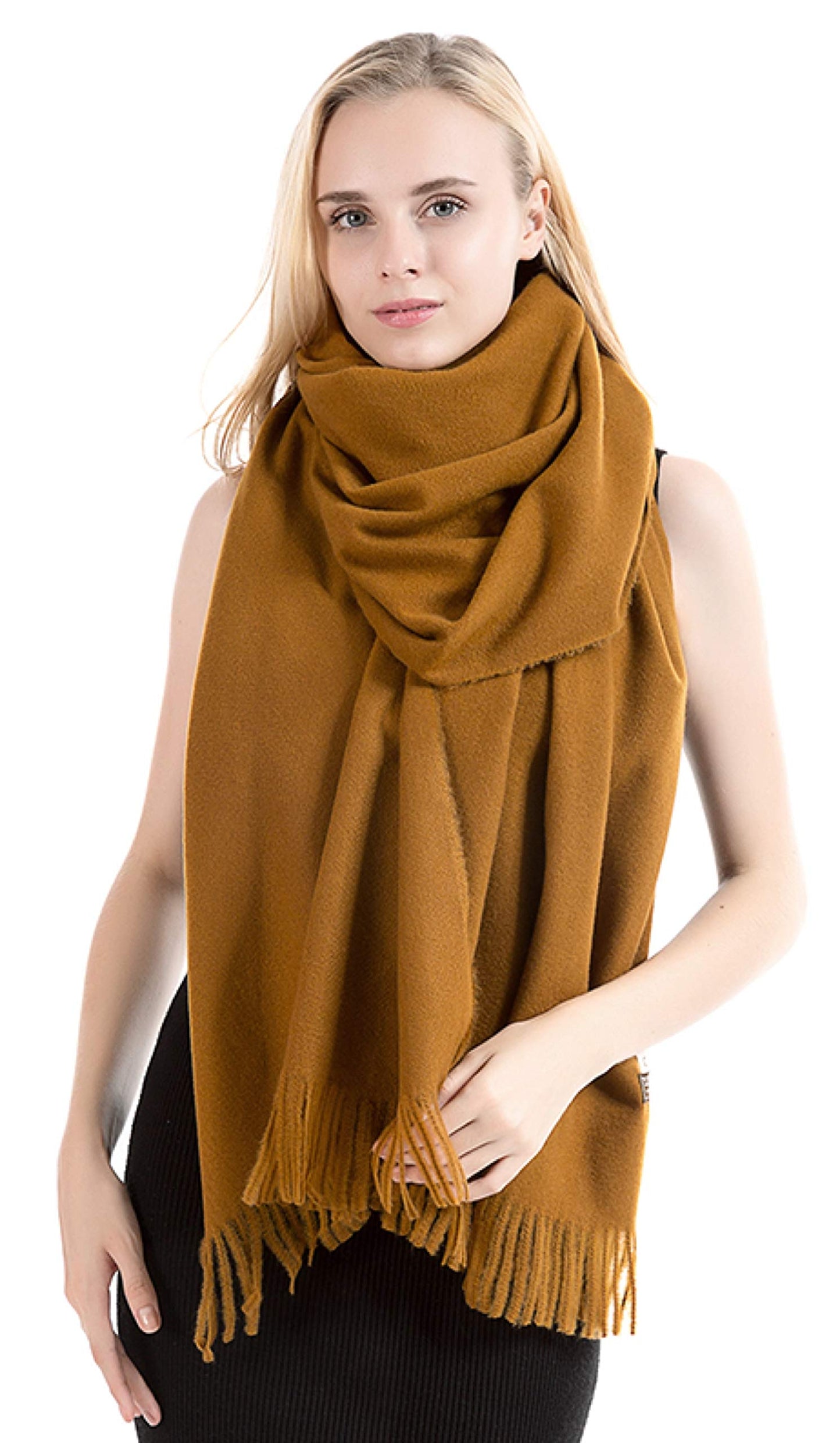 World of Shawls Exclusive Winter Shawl Scarf Wrap 100% Virgin Wool Cashmere Feel for Women Men Unisex 18 Colours NEW