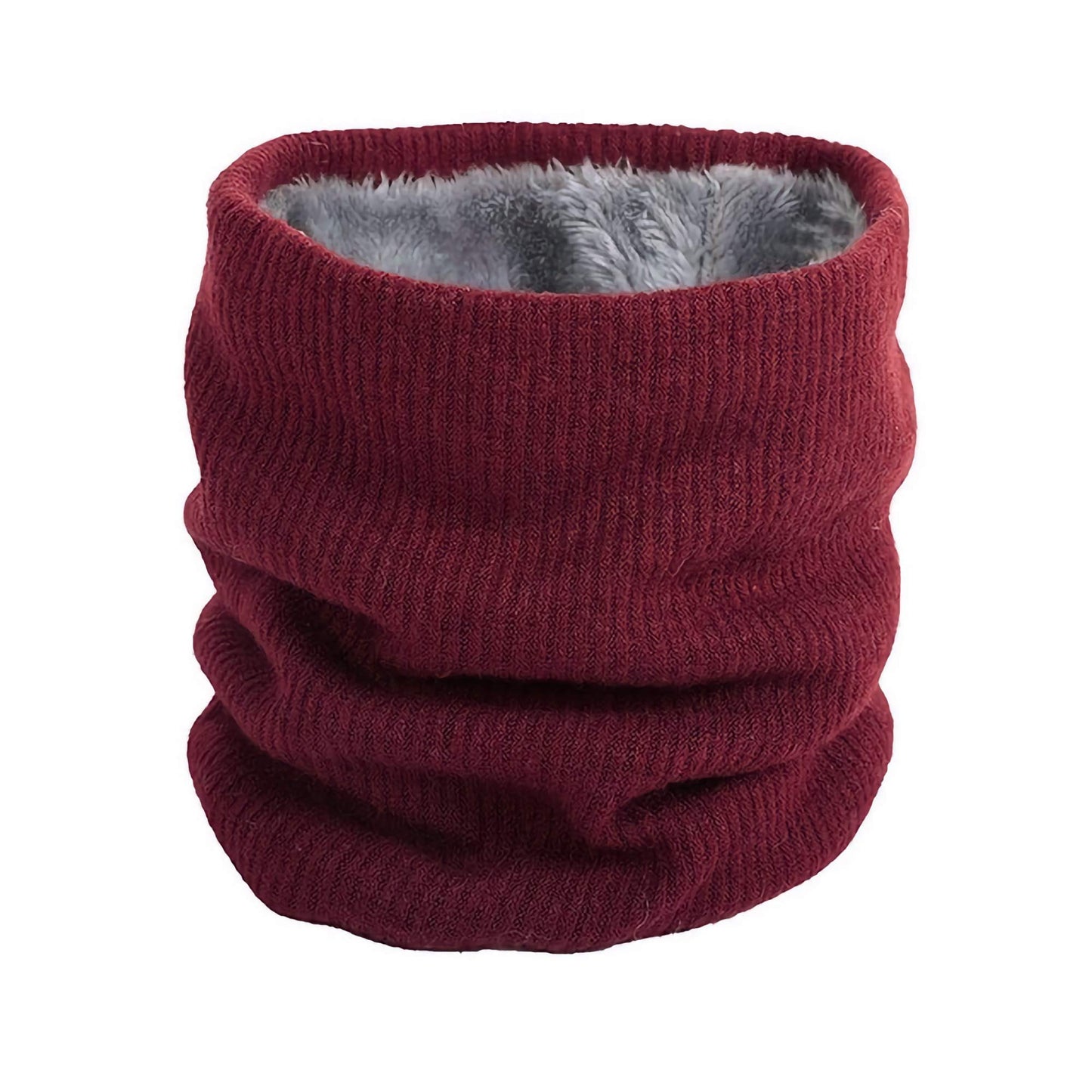 World of Shawls Winter Neck Warmer Fleece Lined Infinity Scarf Thick Thermal Windproof Unisex Men Women Warm Soft and Comfortable Double-Layer