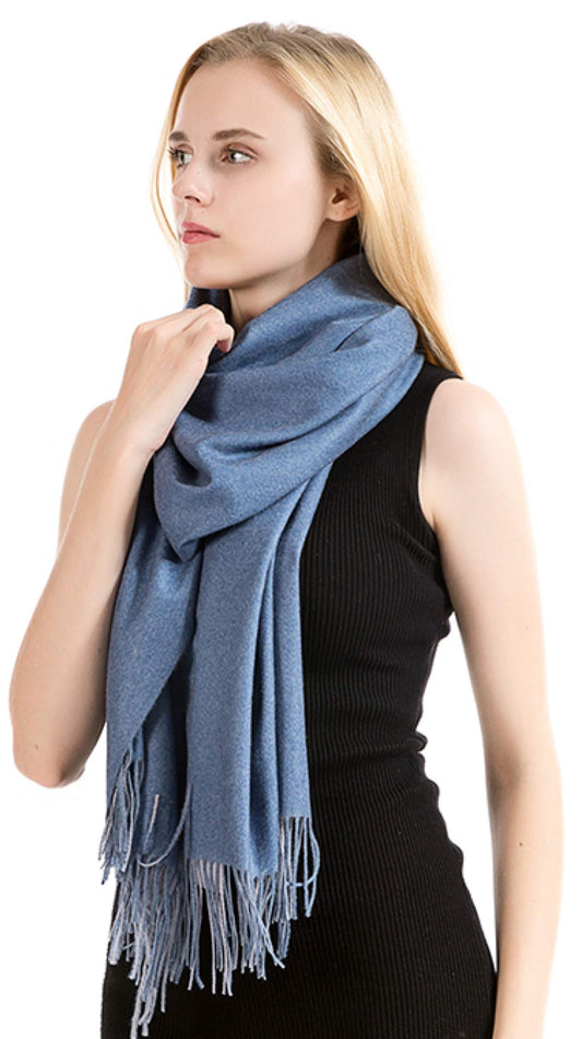 World of Shawls Soft Scarf Womens Ladies Unisex Reversible Two Sided Shawl Wrap Blanket Cashmere Feel 11 Colours WINTER SPECIAL