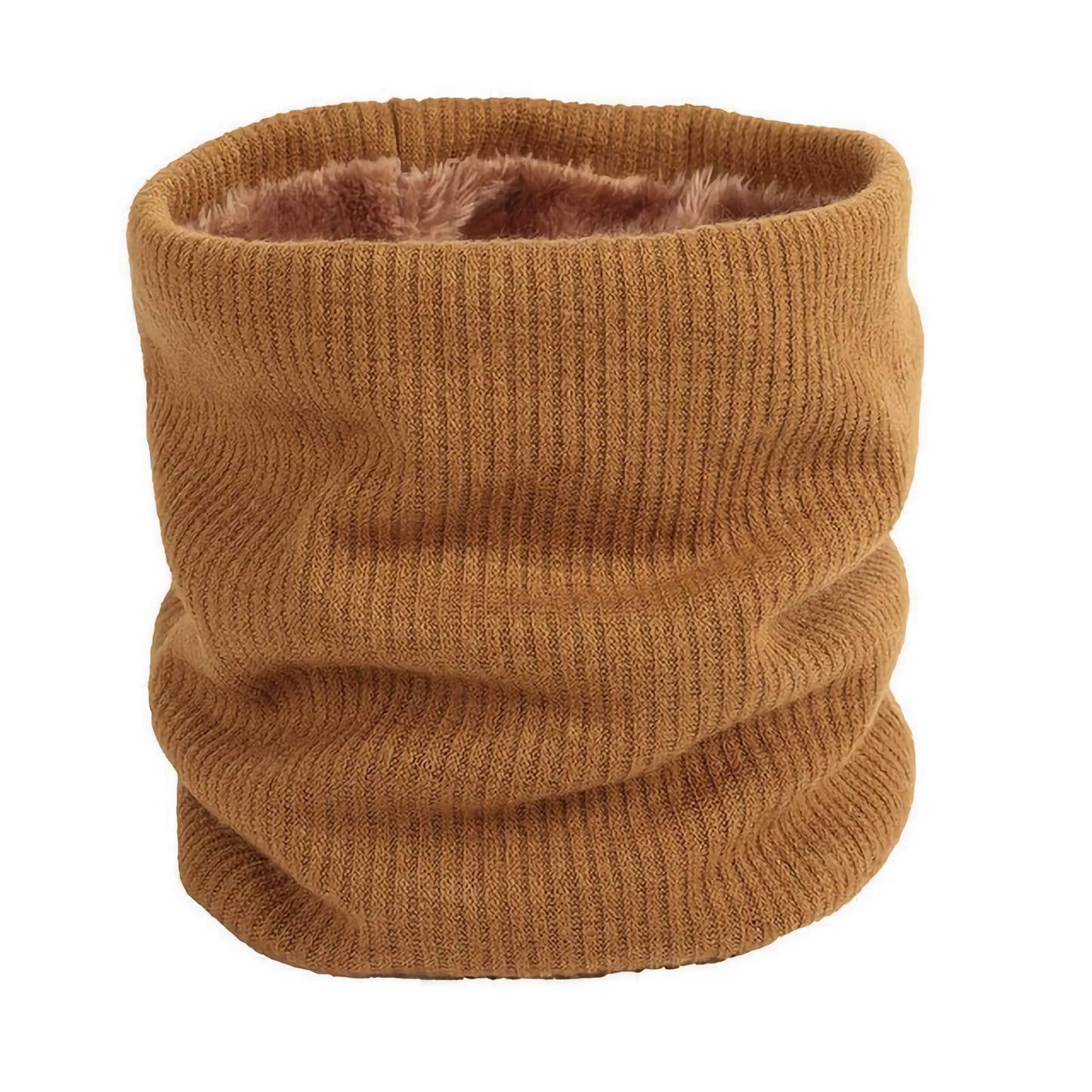 World of Shawls Winter Neck Warmer Fleece Lined Infinity Scarf Thick Thermal Windproof Unisex Men Women Warm Soft and Comfortable Double-Layer