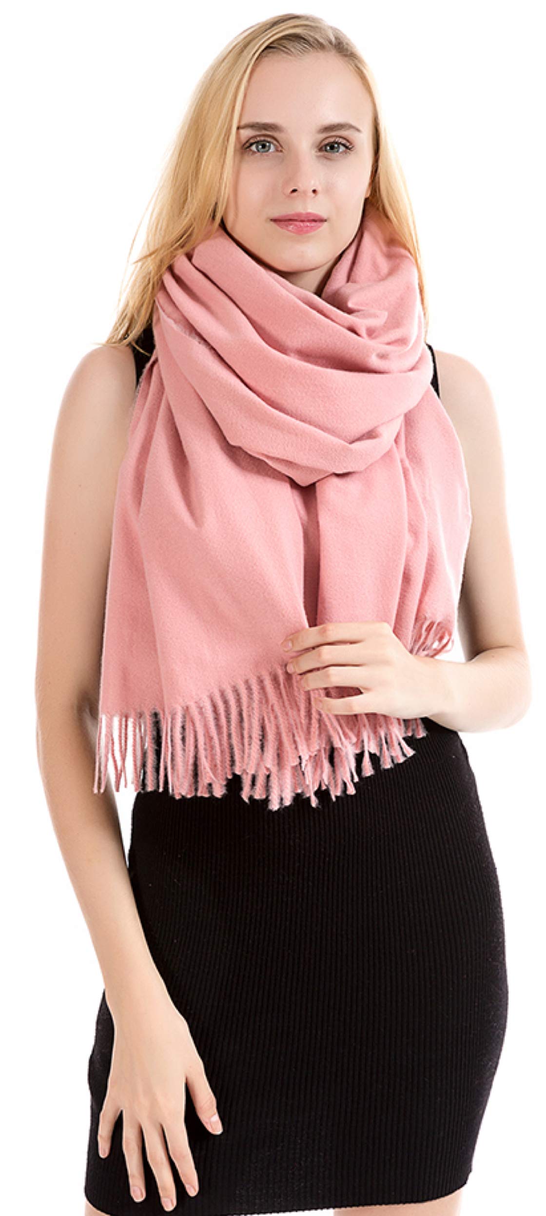 World of Shawls Exclusive Winter Shawl Scarf Wrap 100% Virgin Wool Cashmere Feel for Women Men Unisex 18 Colours NEW