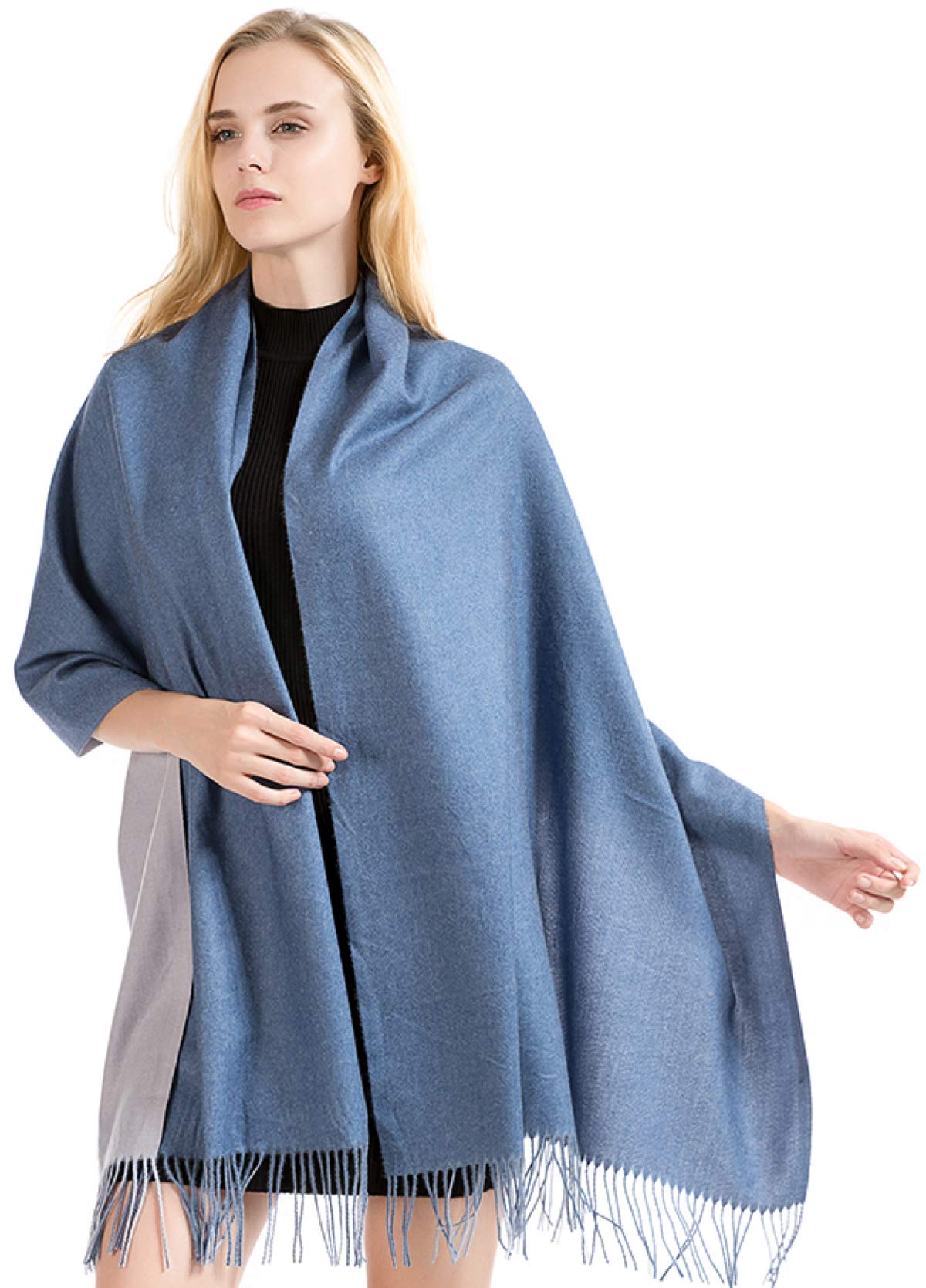 World of Shawls Soft Scarf Womens Ladies Unisex Reversible Two Sided Shawl Wrap Blanket Cashmere Feel 11 Colours WINTER SPECIAL