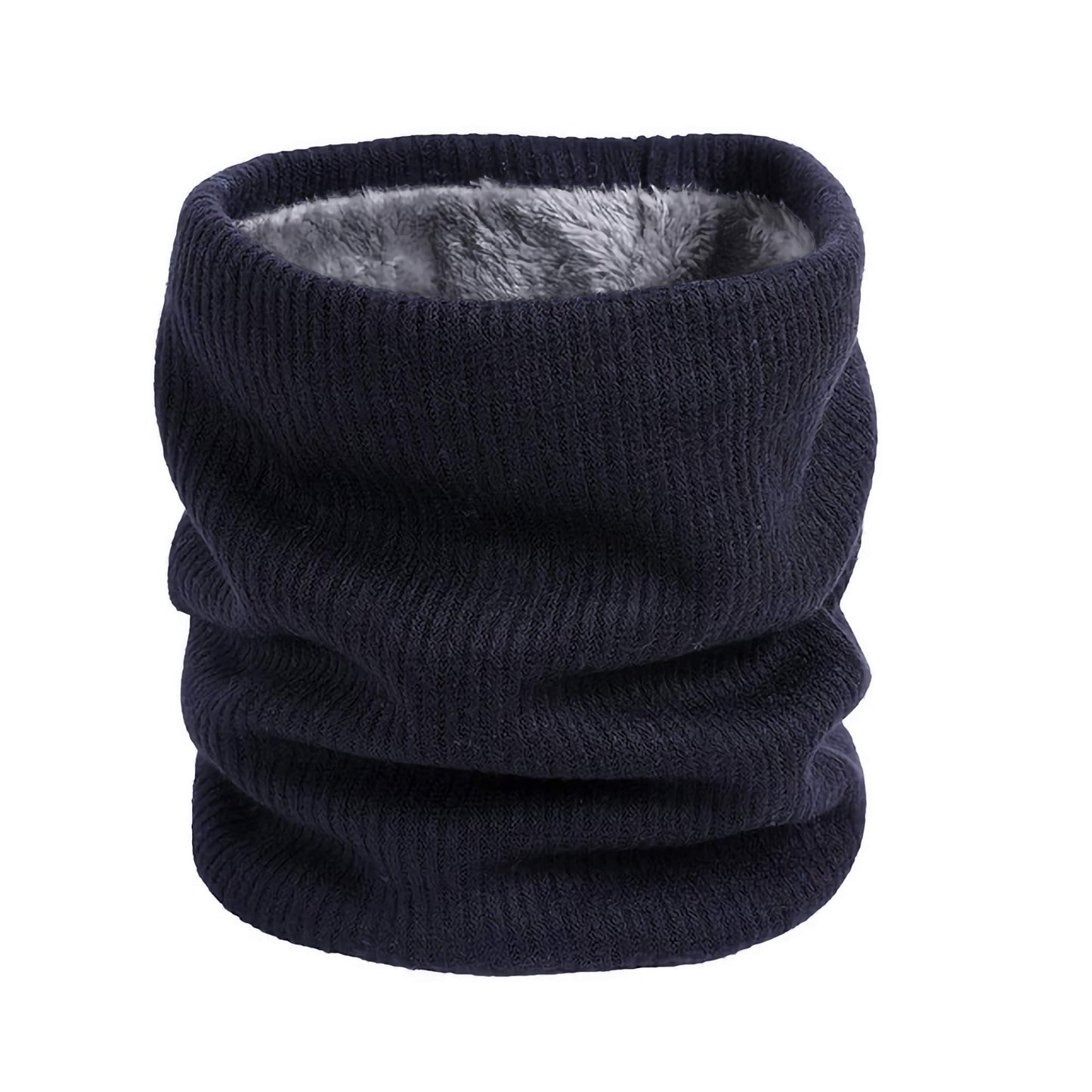 World of Shawls Winter Neck Warmer Fleece Lined Infinity Scarf Thick Thermal Windproof Unisex Men Women Warm Soft and Comfortable Double-Layer
