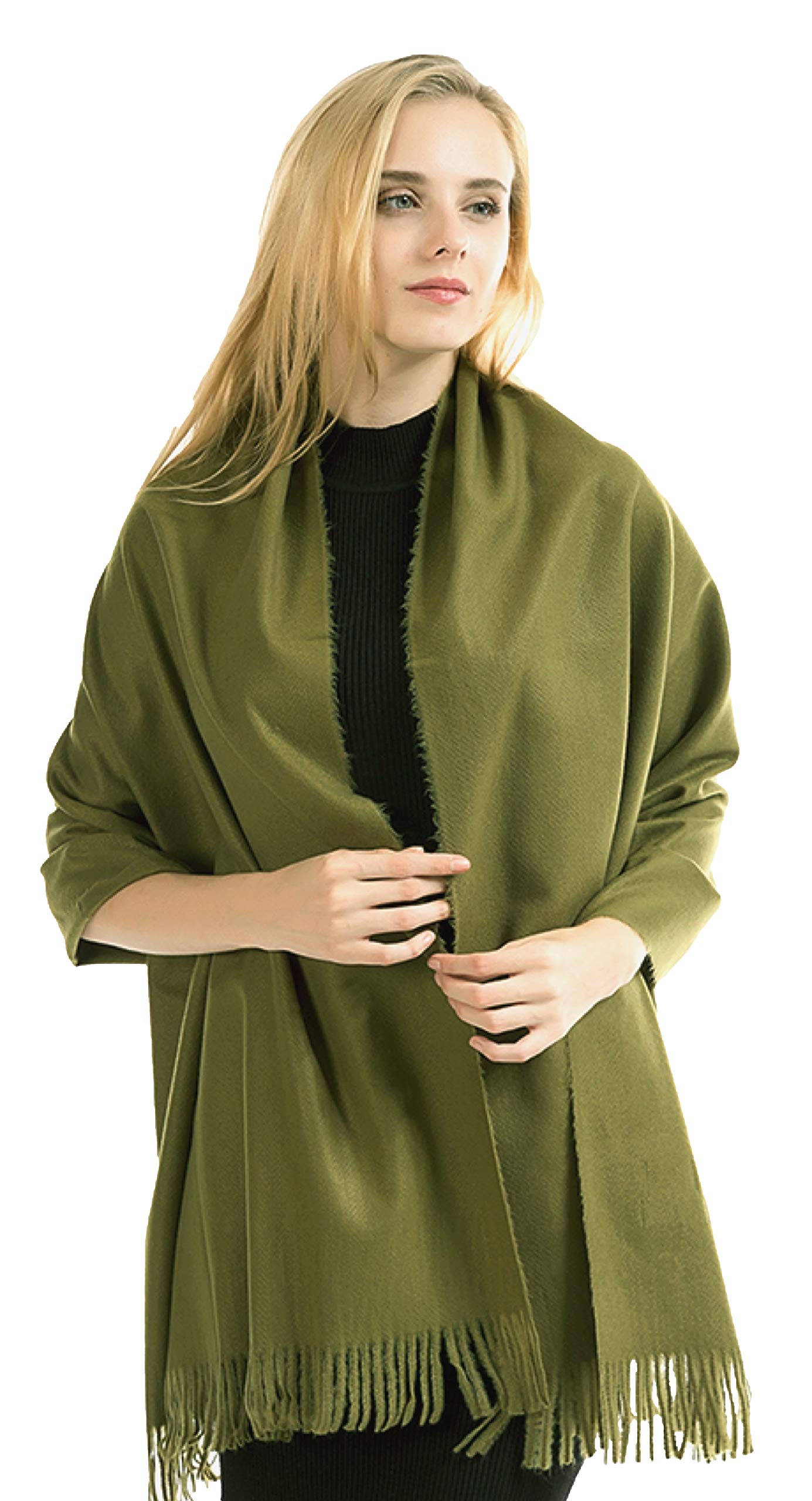 World of Shawls Exclusive Winter Shawl Scarf Wrap 100% Virgin Wool Cashmere Feel for Women Men Unisex 18 Colours NEW