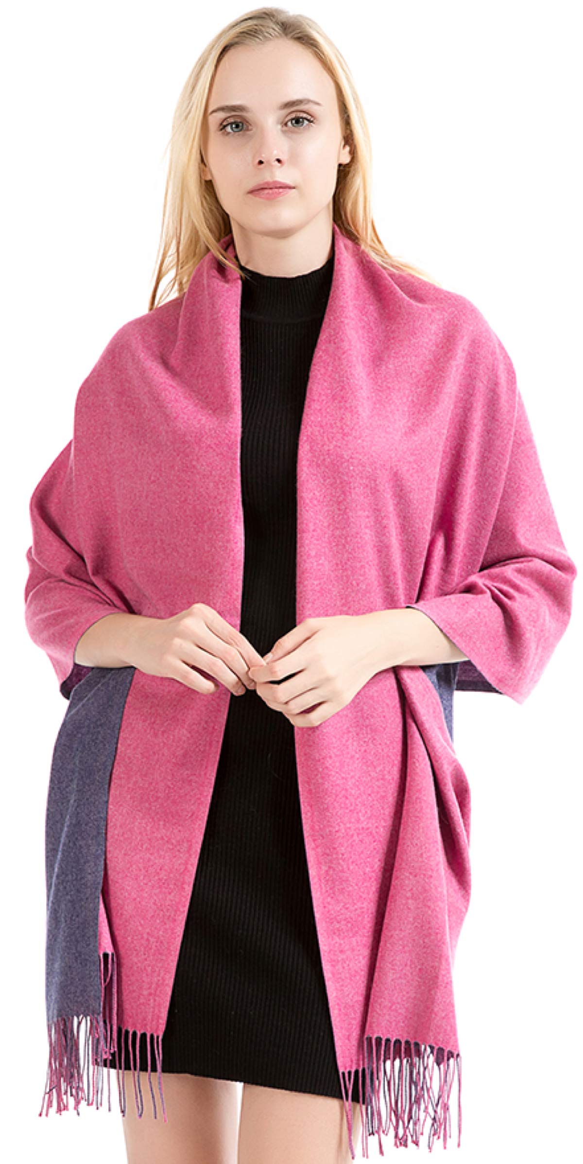 World of Shawls Soft Scarf Womens Ladies Unisex Reversible Two Sided Shawl Wrap Blanket Cashmere Feel 11 Colours WINTER SPECIAL