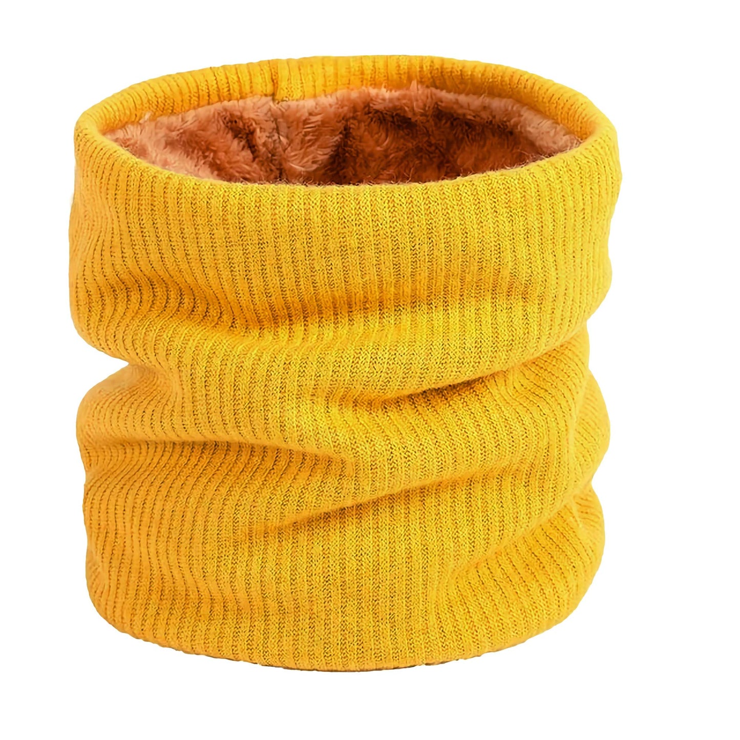World of Shawls Winter Neck Warmer Fleece Lined Infinity Scarf Thick Thermal Windproof Unisex Men Women Warm Soft and Comfortable Double-Layer