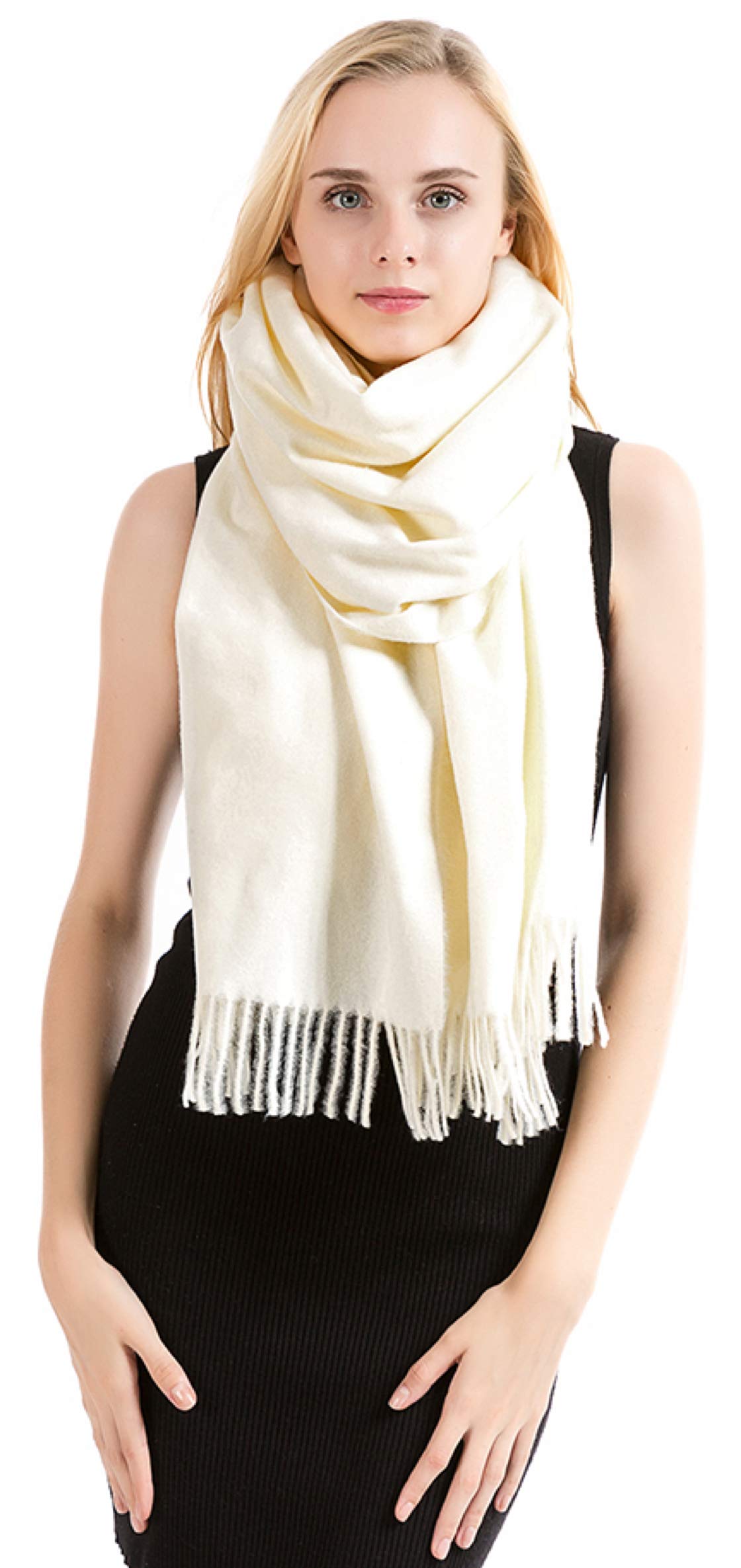 World of Shawls Exclusive Winter Shawl Scarf Wrap 100% Virgin Wool Cashmere Feel for Women Men Unisex 18 Colours NEW