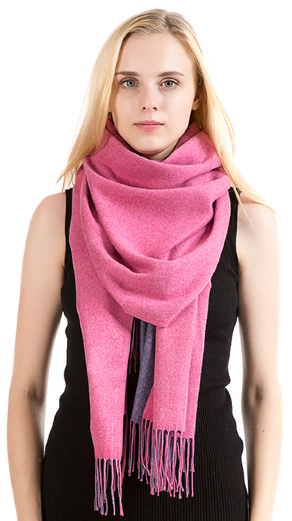 World of Shawls Soft Scarf Womens Ladies Unisex Reversible Two Sided Shawl Wrap Blanket Cashmere Feel 11 Colours WINTER SPECIAL