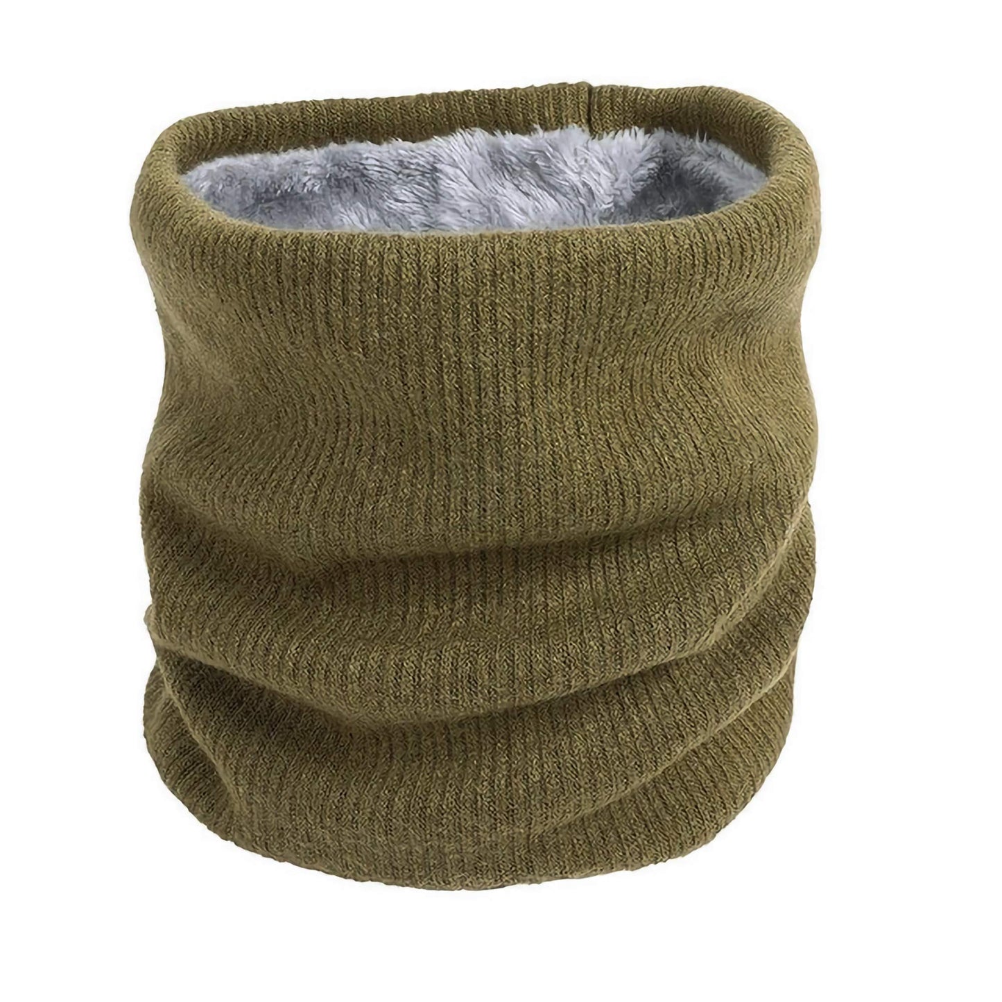World of Shawls Winter Neck Warmer Fleece Lined Infinity Scarf Thick Thermal Windproof Unisex Men Women Warm Soft and Comfortable Double-Layer