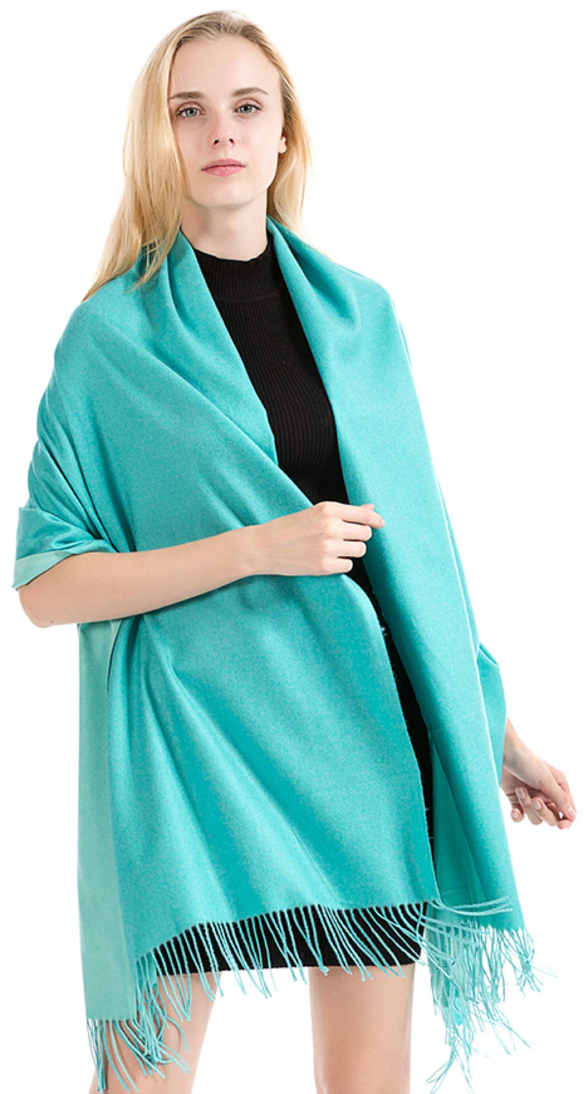 World of Shawls Soft Scarf Womens Ladies Unisex Reversible Two Sided Shawl Wrap Blanket Cashmere Feel 11 Colours WINTER SPECIAL